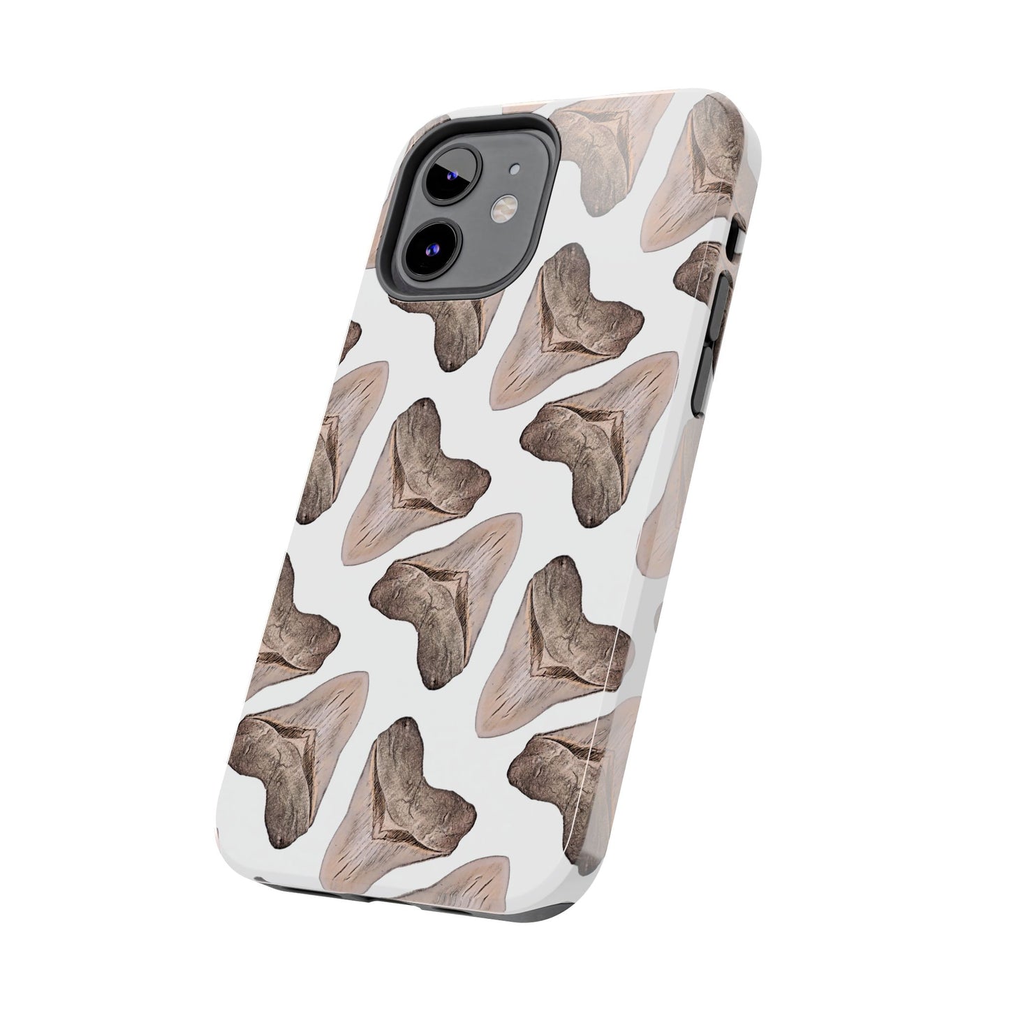 Megalodon Tooth Pattern iPhone 12 Tough Phone Case