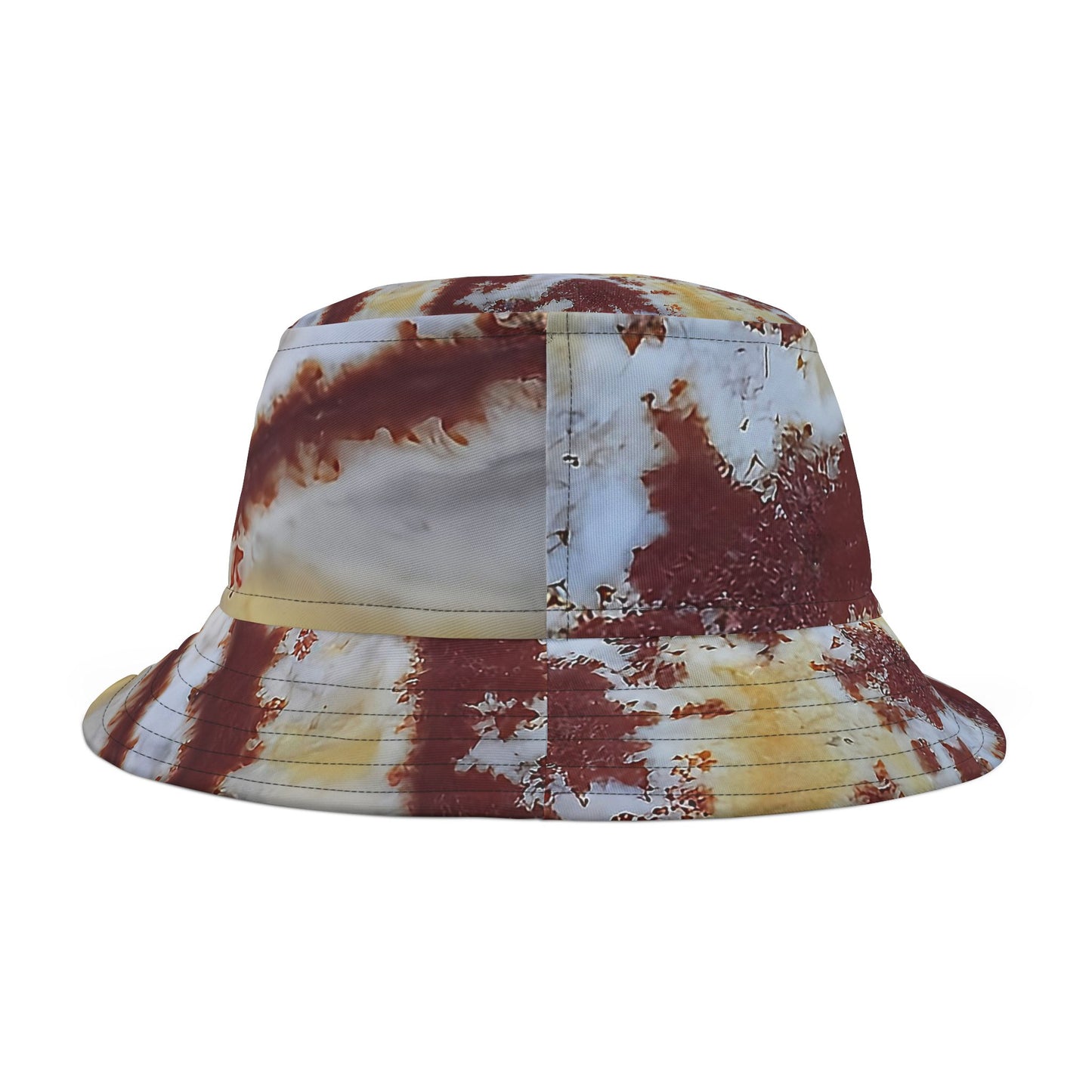 Rock Art-Inspired Floppy Bucket Hat – Dendritic Jasper- Unique Tie-Dye Ish Design