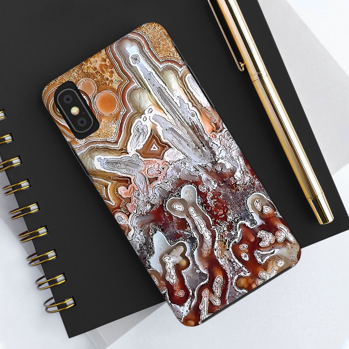 Lacey Agate iPhone X Tough Phone Case