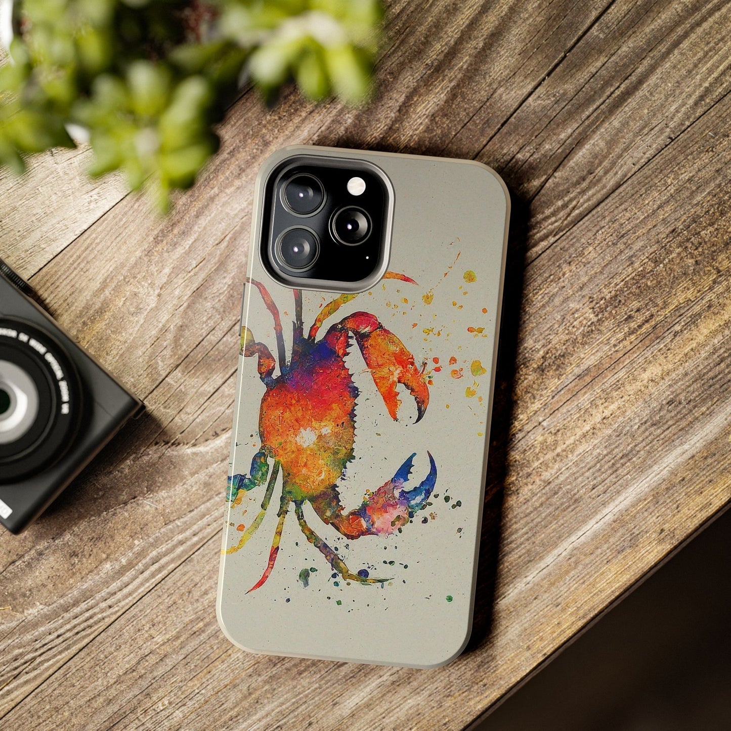 Water Color Crab iPhone 13 Tough Phone Case