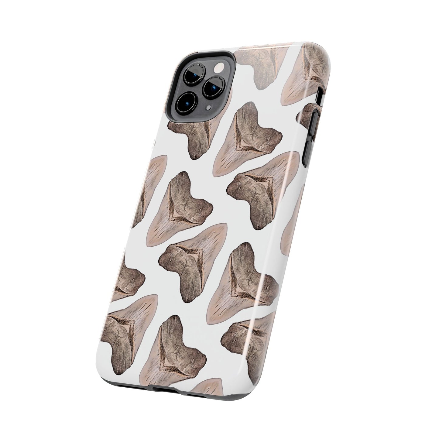 Megalodon Tooth Pattern iPhone 11 Tough Phone Case