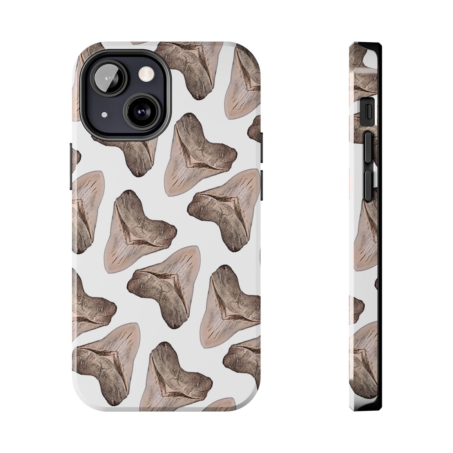 Megalodon Tooth Pattern iPhone 13 Tough Phone Case