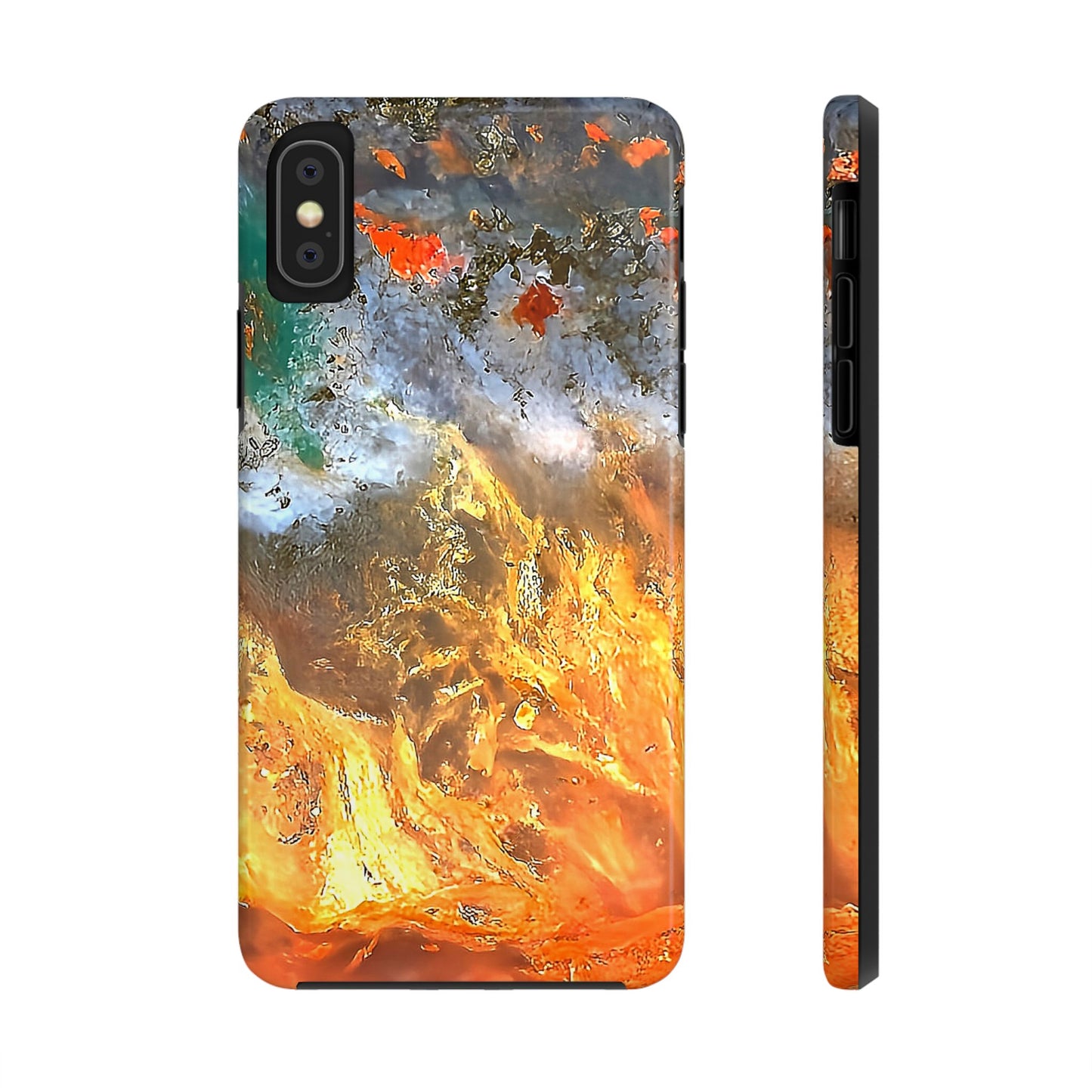 Flame Agate iPhone X Tough Phone Case