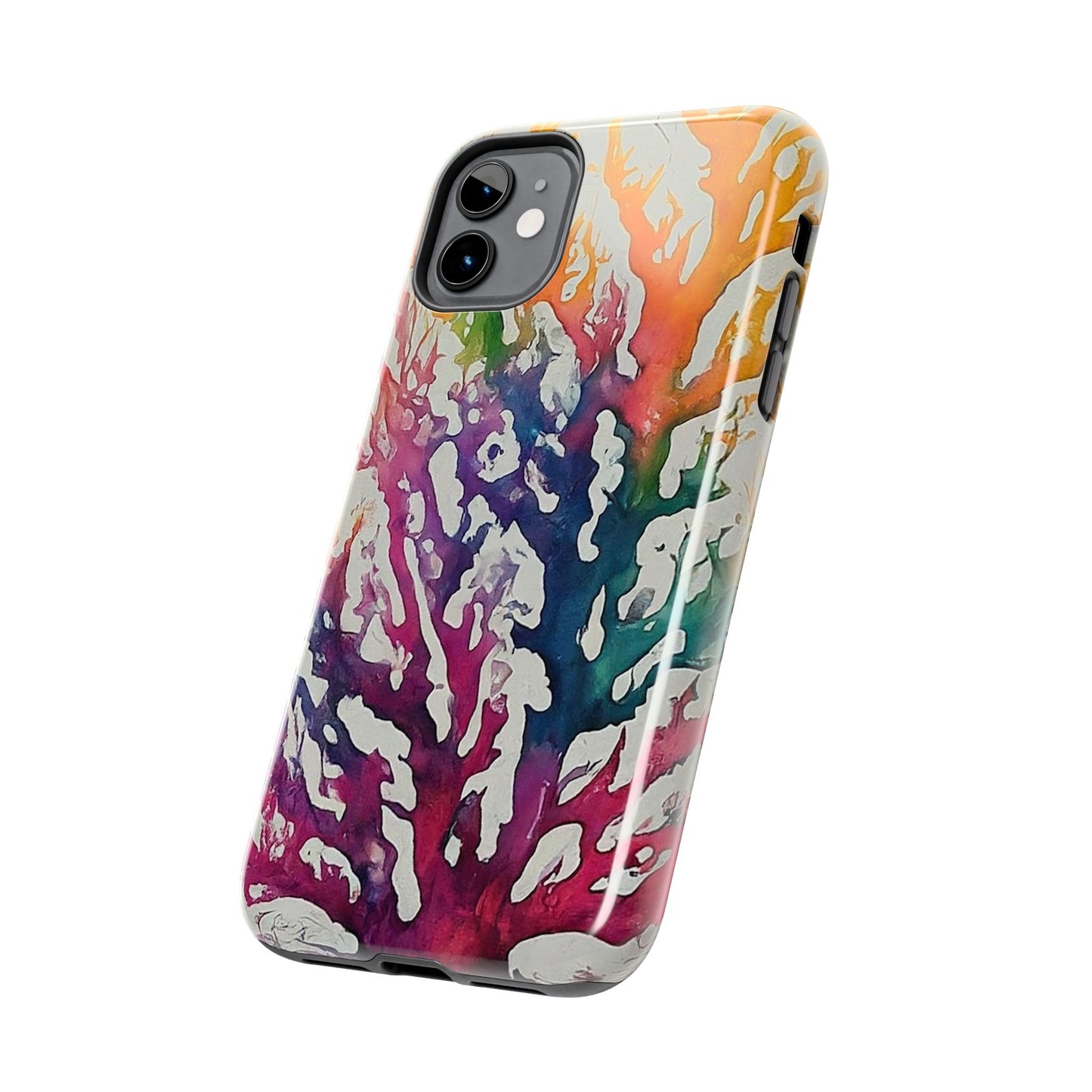 Water color Coral iPhone 11 Tough Phone Case