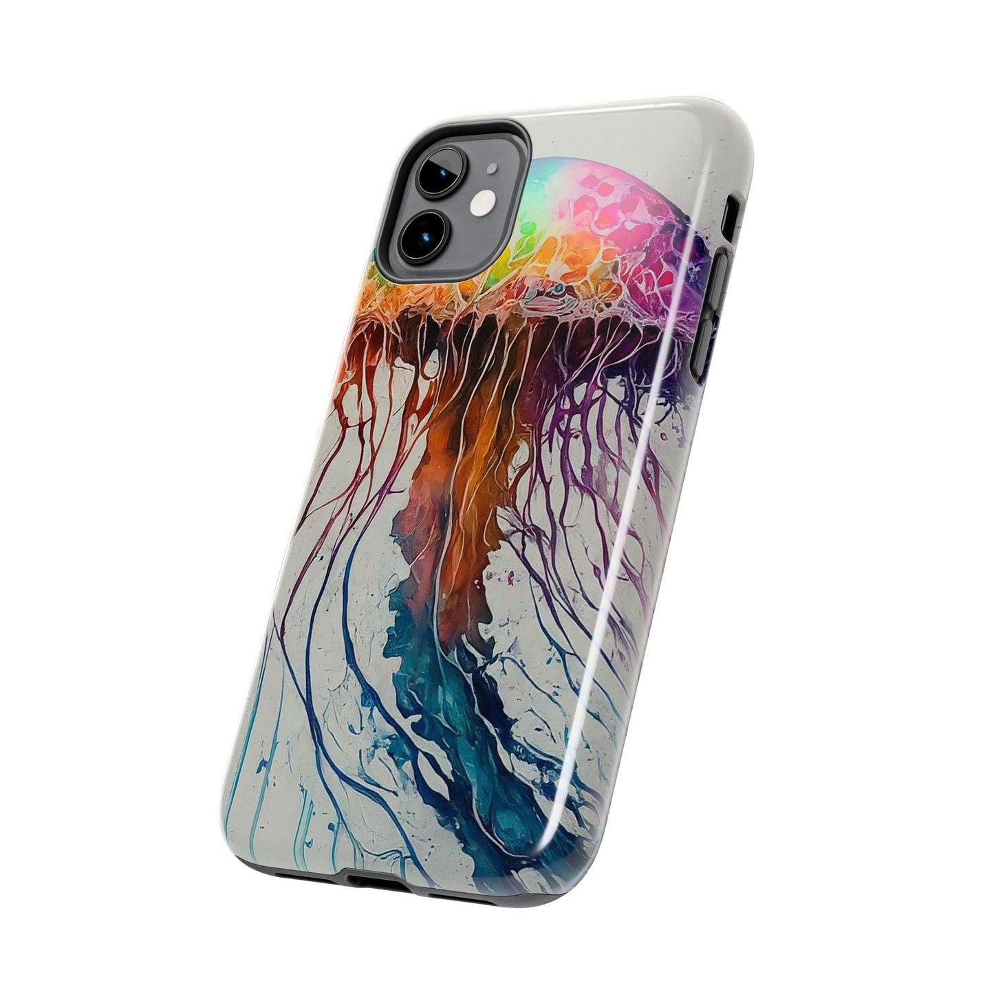 Water Color Jellyfish iPhone 11 Tough Phone Case