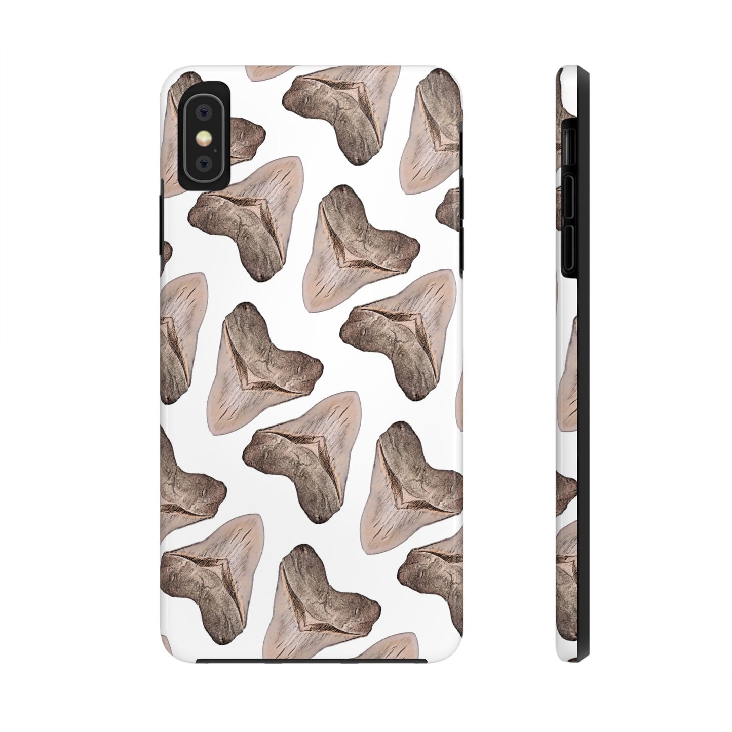 Megalodon Tooth Pattern iPhone X Tough Phone Case