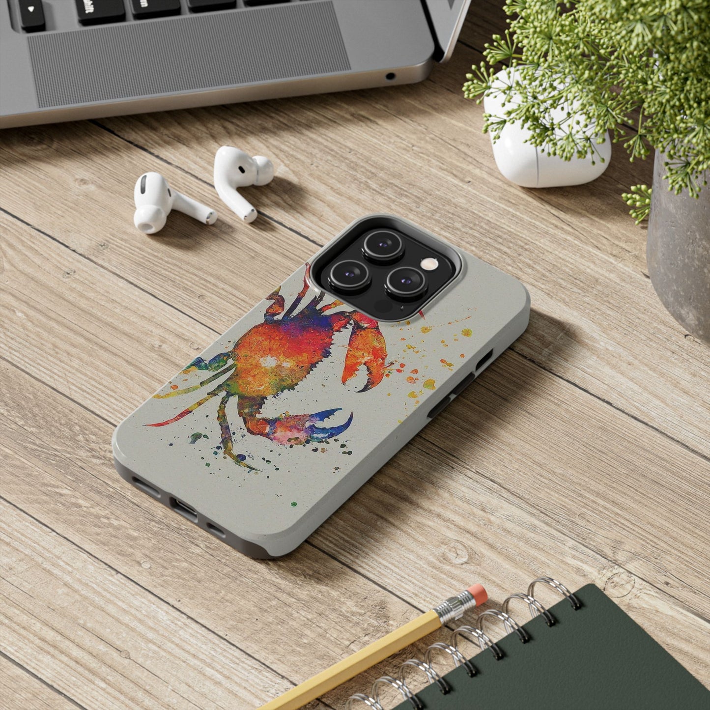 Water Color Crab iPhone 14 Tough Phone Case