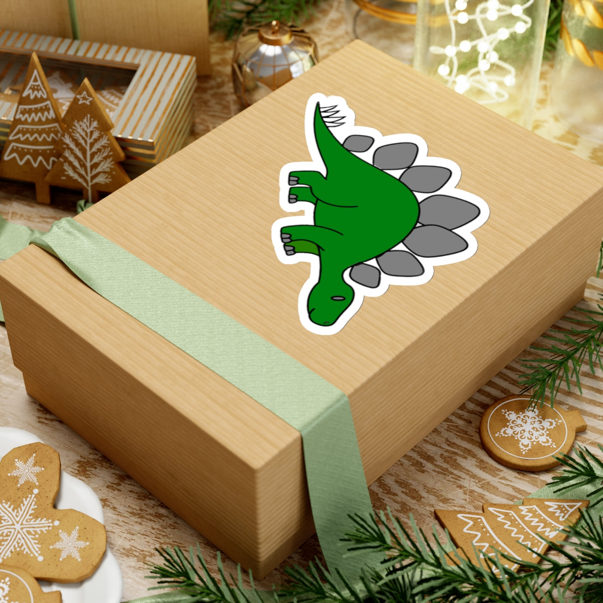 Stegosaurus - Green Dinosaur Sticker