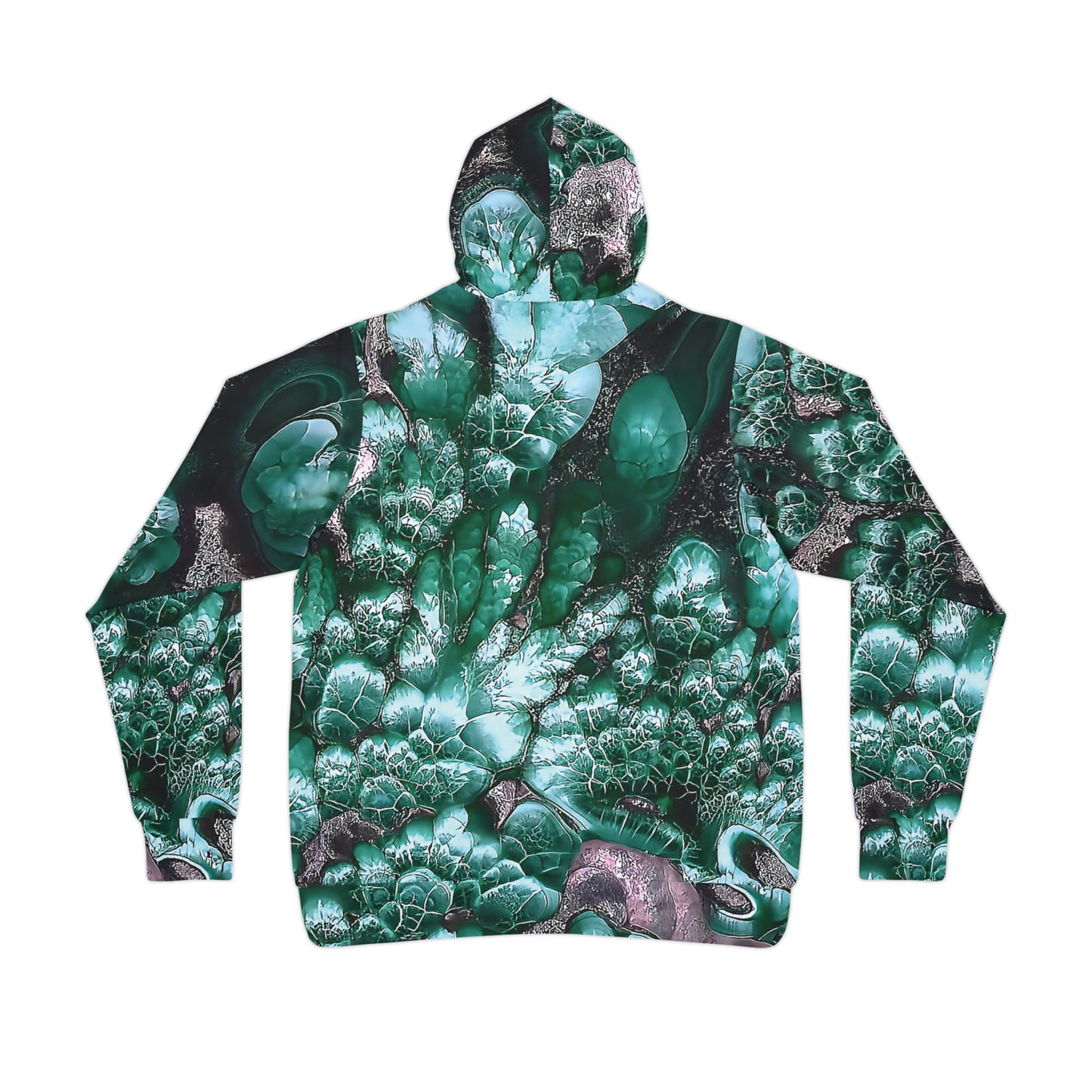 Vibrant rock art hoodies – Unique unisex custom hooded sweatshirt with a colorful malachite tie dye like patterns for men and women