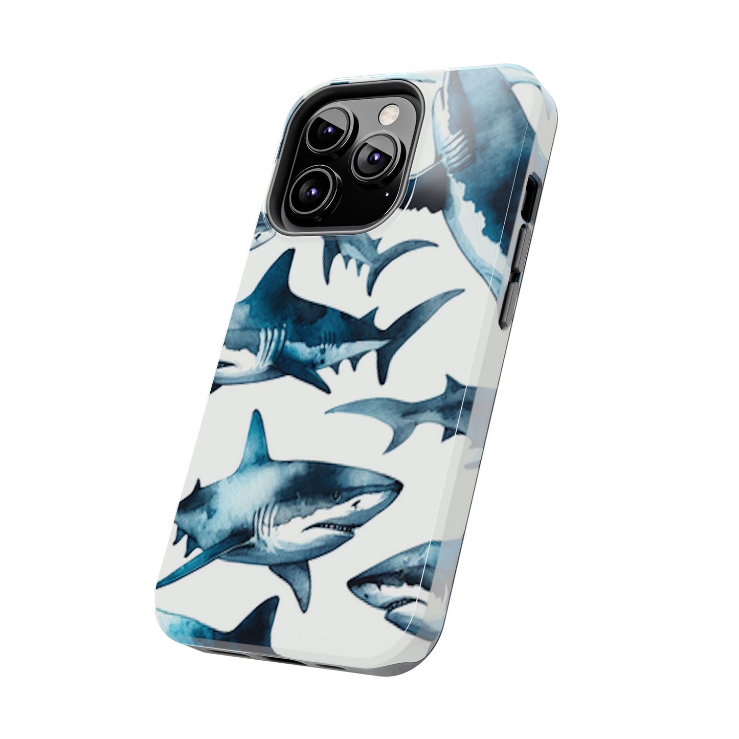 Shark Pattern iPhone 13 Tough Phone Case