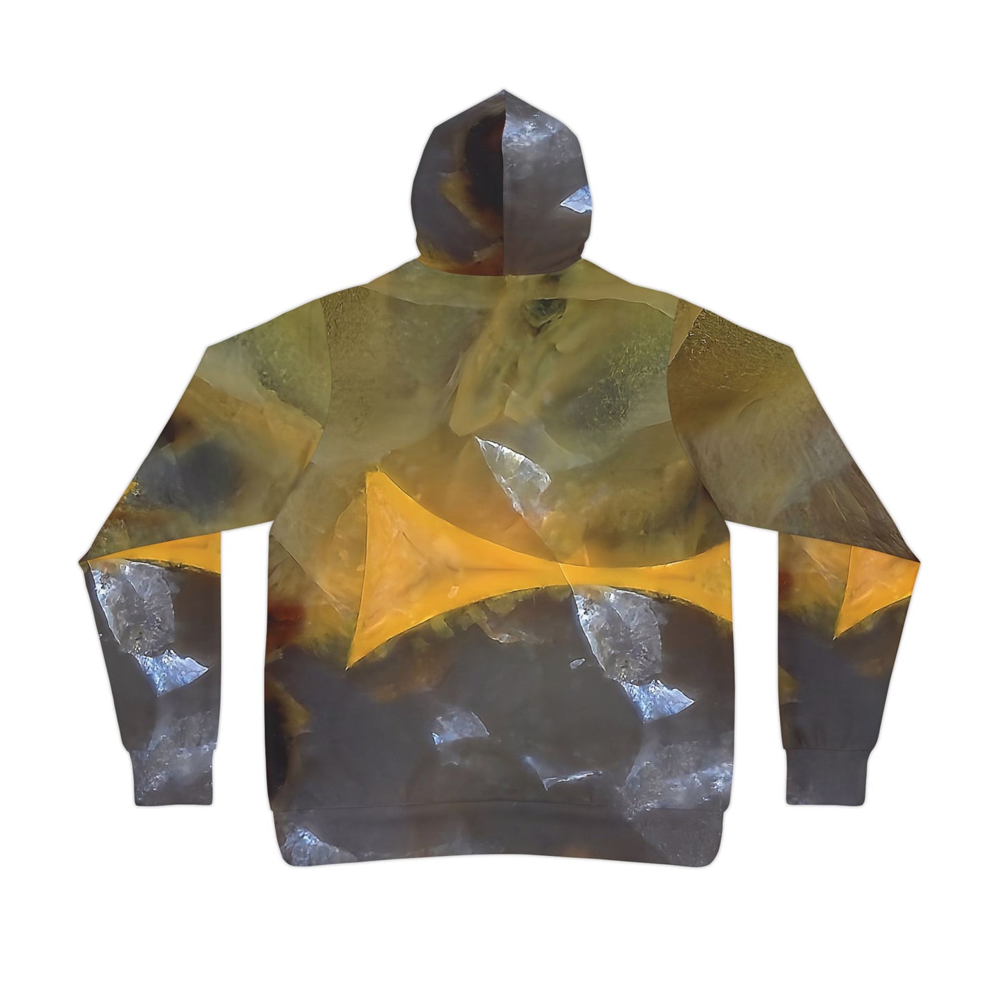 Vibrant rock art hoodies – Unique unisex custom hooded sweatshirt with a colorful Indonesian timor agate tie dye like patterns for men and women