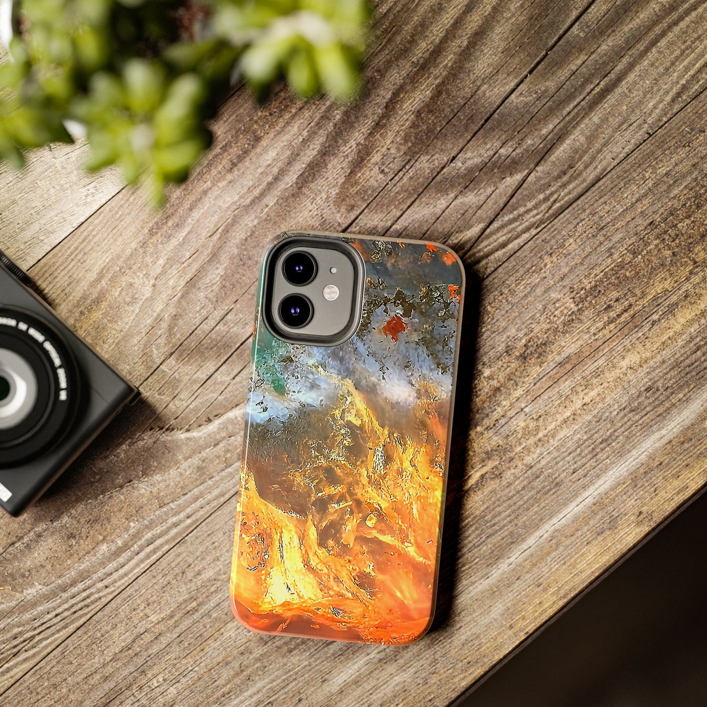 Flame Agate iPhone 12 Tough Phone Case