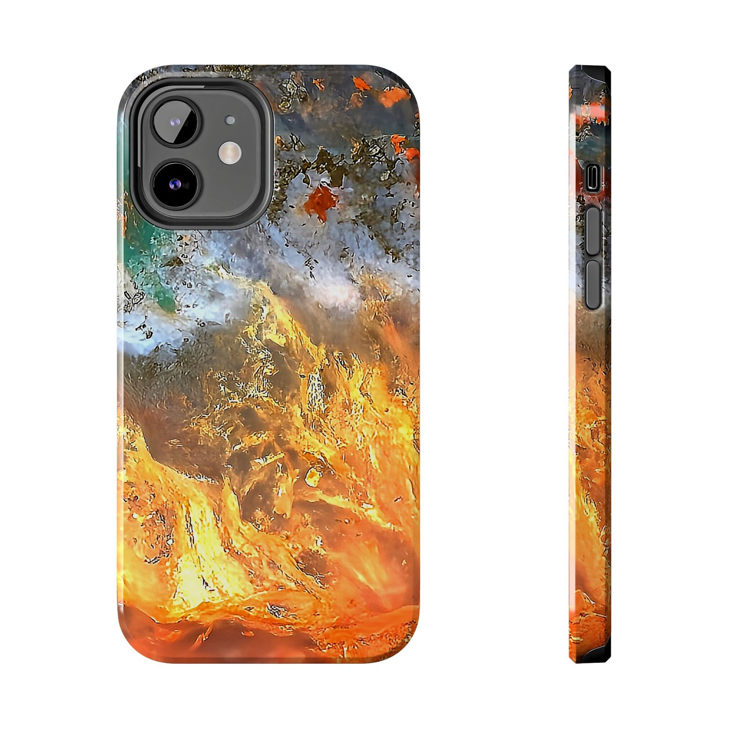 Flame Agate iPhone 12 Tough Phone Case