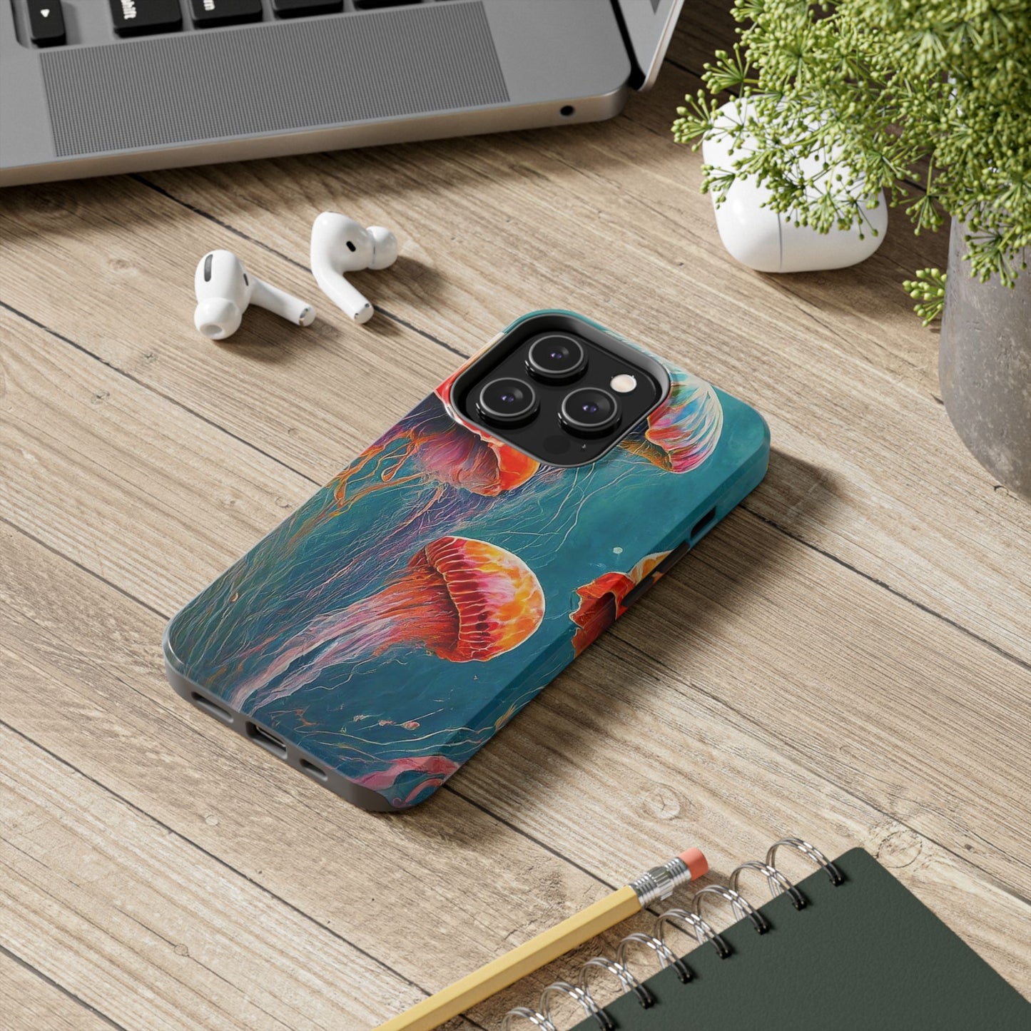 Multi Jellyfish iPhone 14 Tough Phone Case