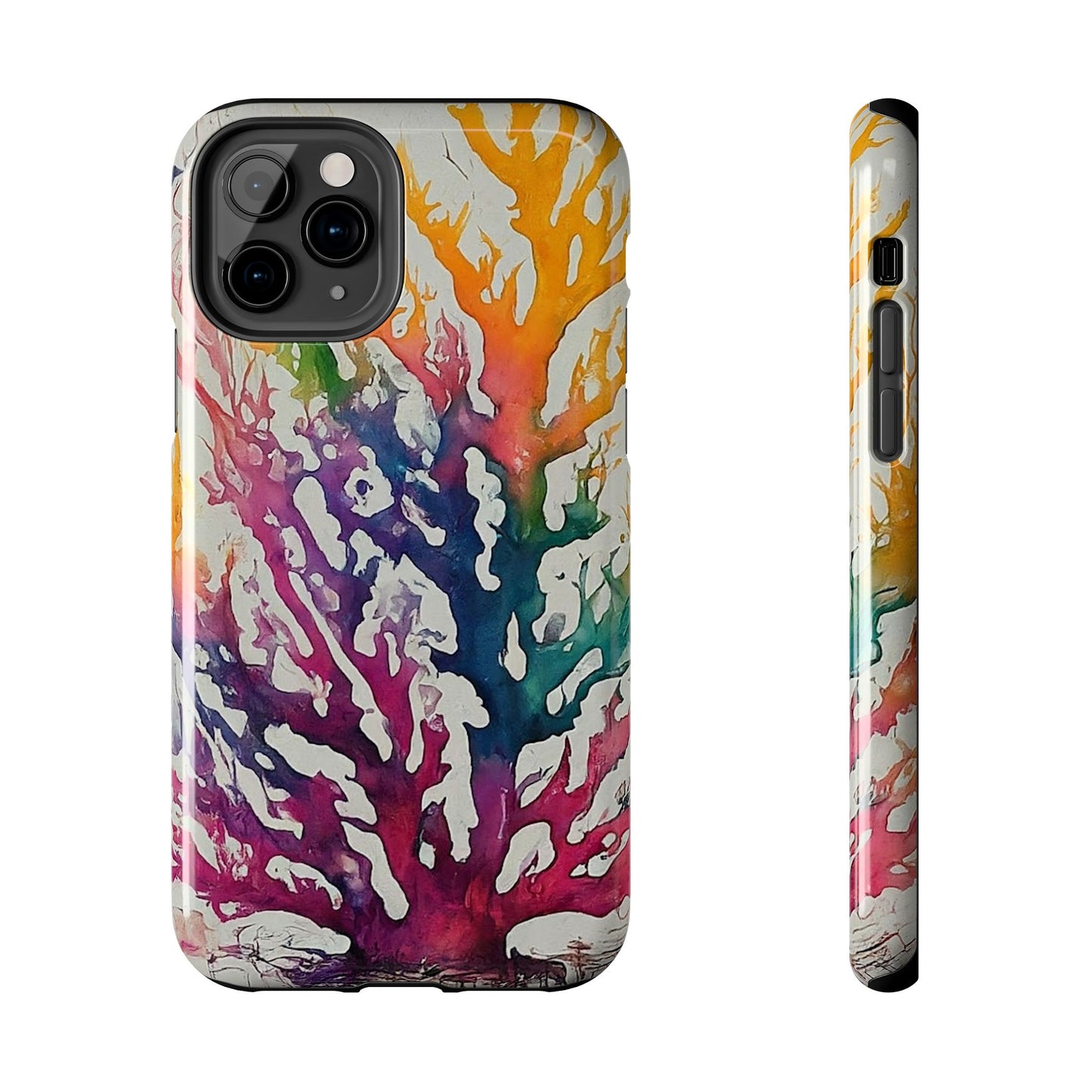 Water color Coral iPhone 11 Tough Phone Case