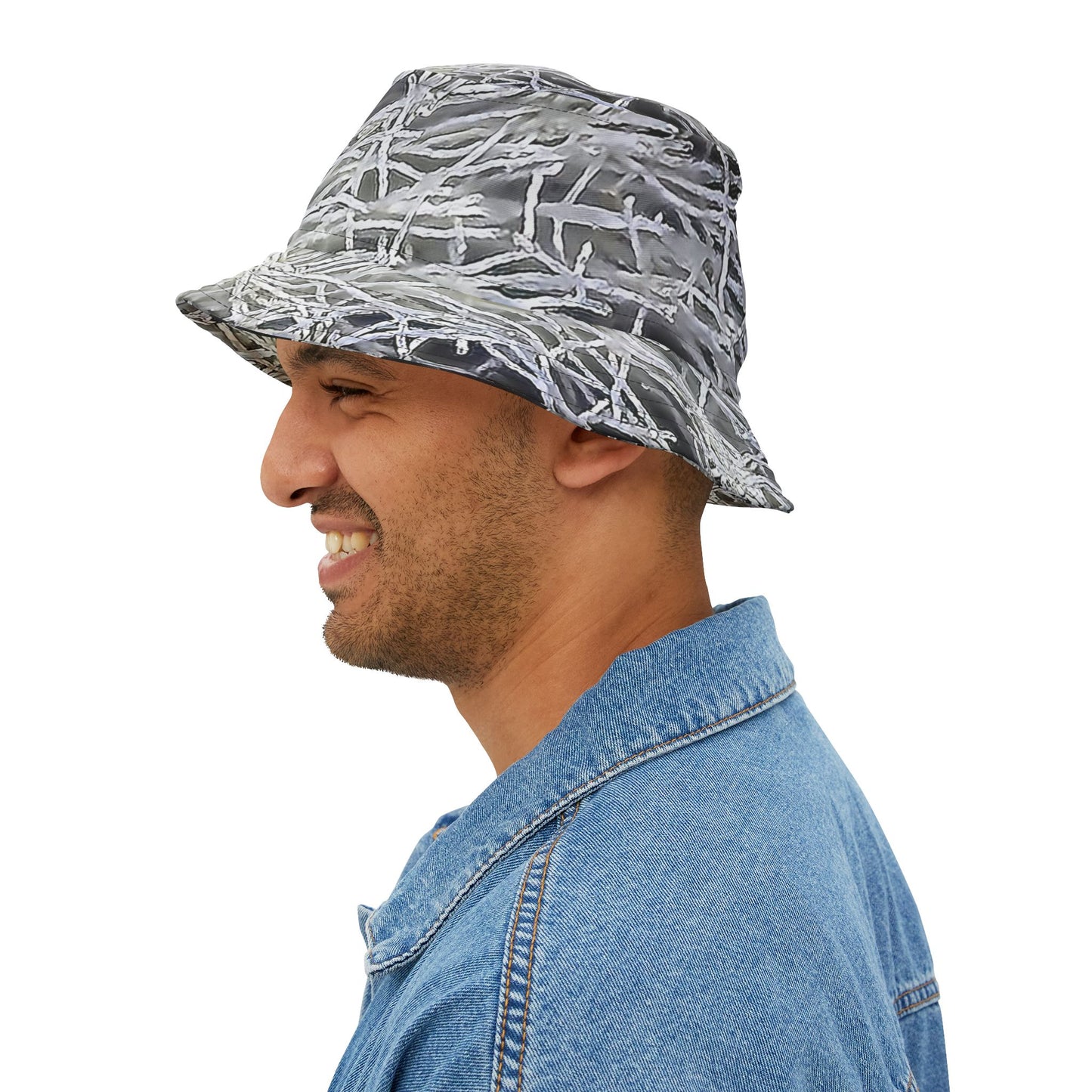 Rock Art-Inspired Floppy Bucket Hat –Plume Agate- Unique Tie-Dye Ish Design