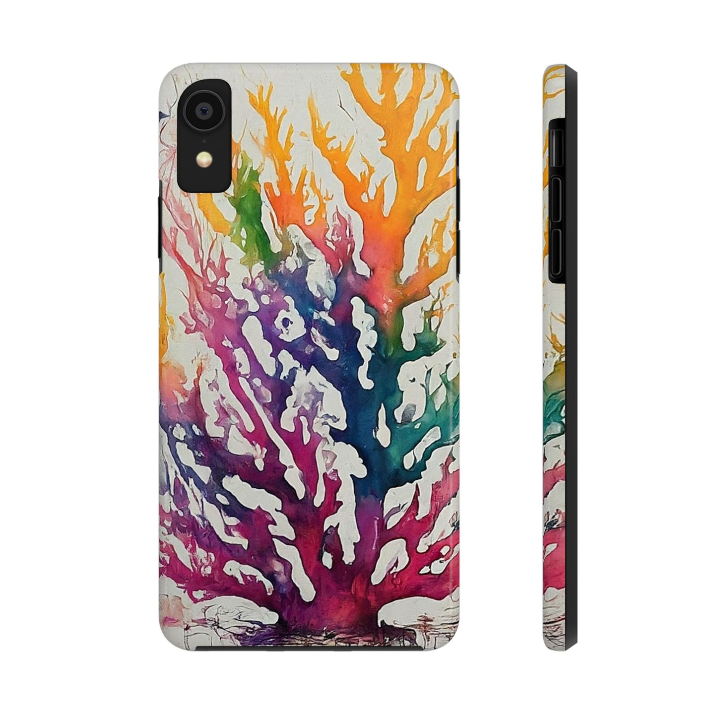 Water color Coral iPhone X Tough Phone Case