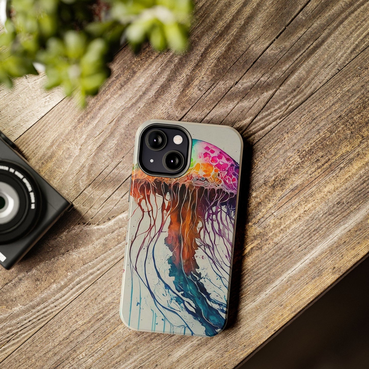 Water Color Jellyfish iPhone 13 Tough Phone Case