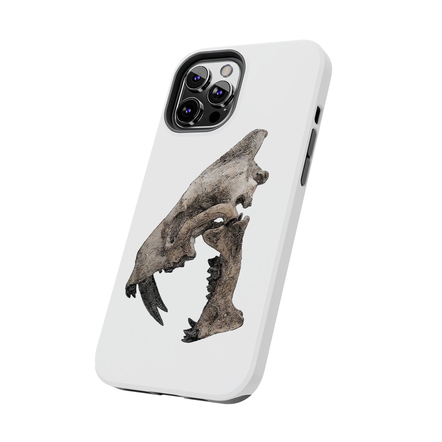 Ink Sketch Saber Cat iPhone 12 Tough Phone Case