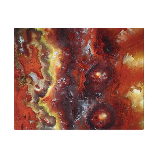 Wildfire Hyalite Bubble Opal Canvas Print Wall Art Décor