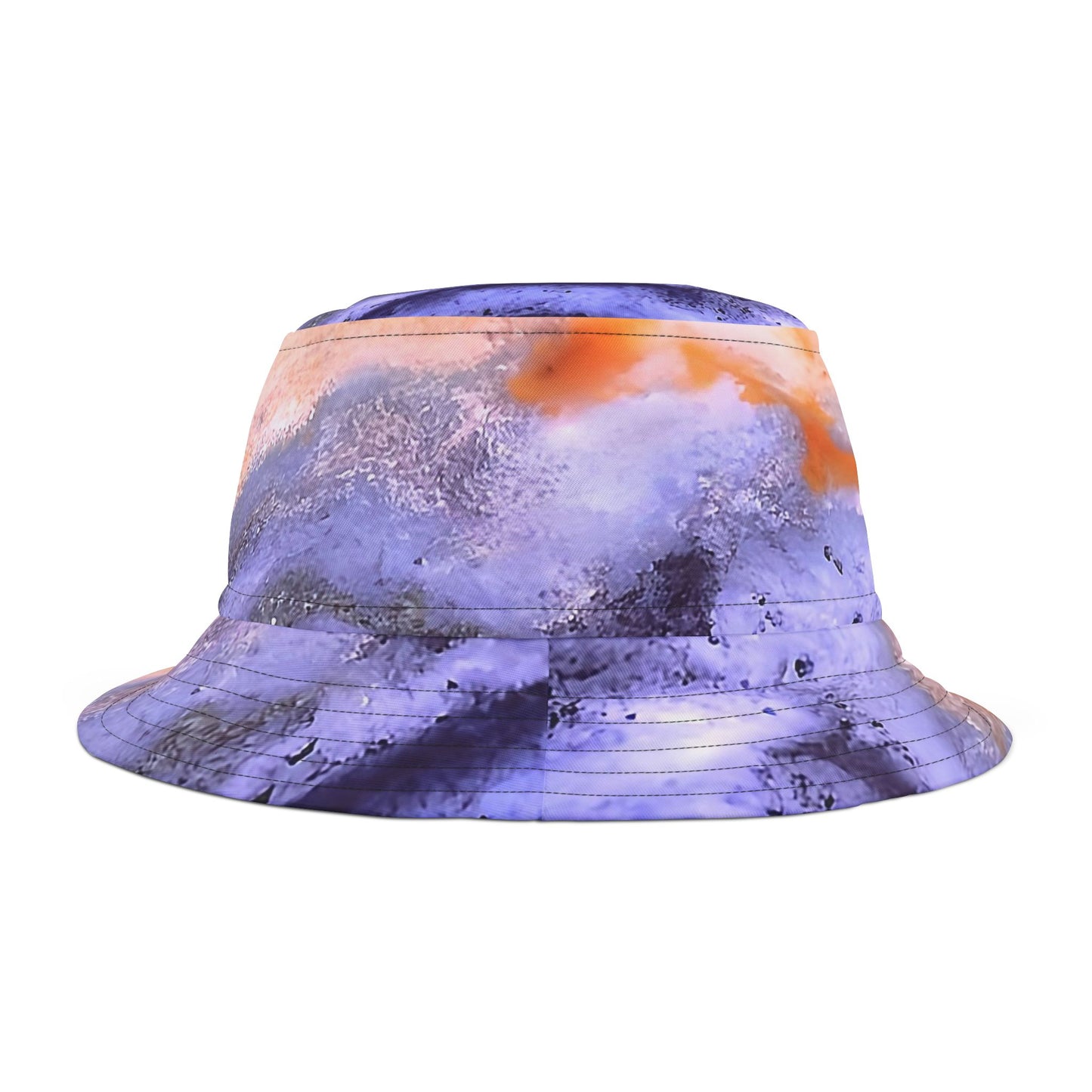 Rock Art-Inspired Floppy Bucket Hat – Bog Jasper - Unique Tie-Dye Ish Design