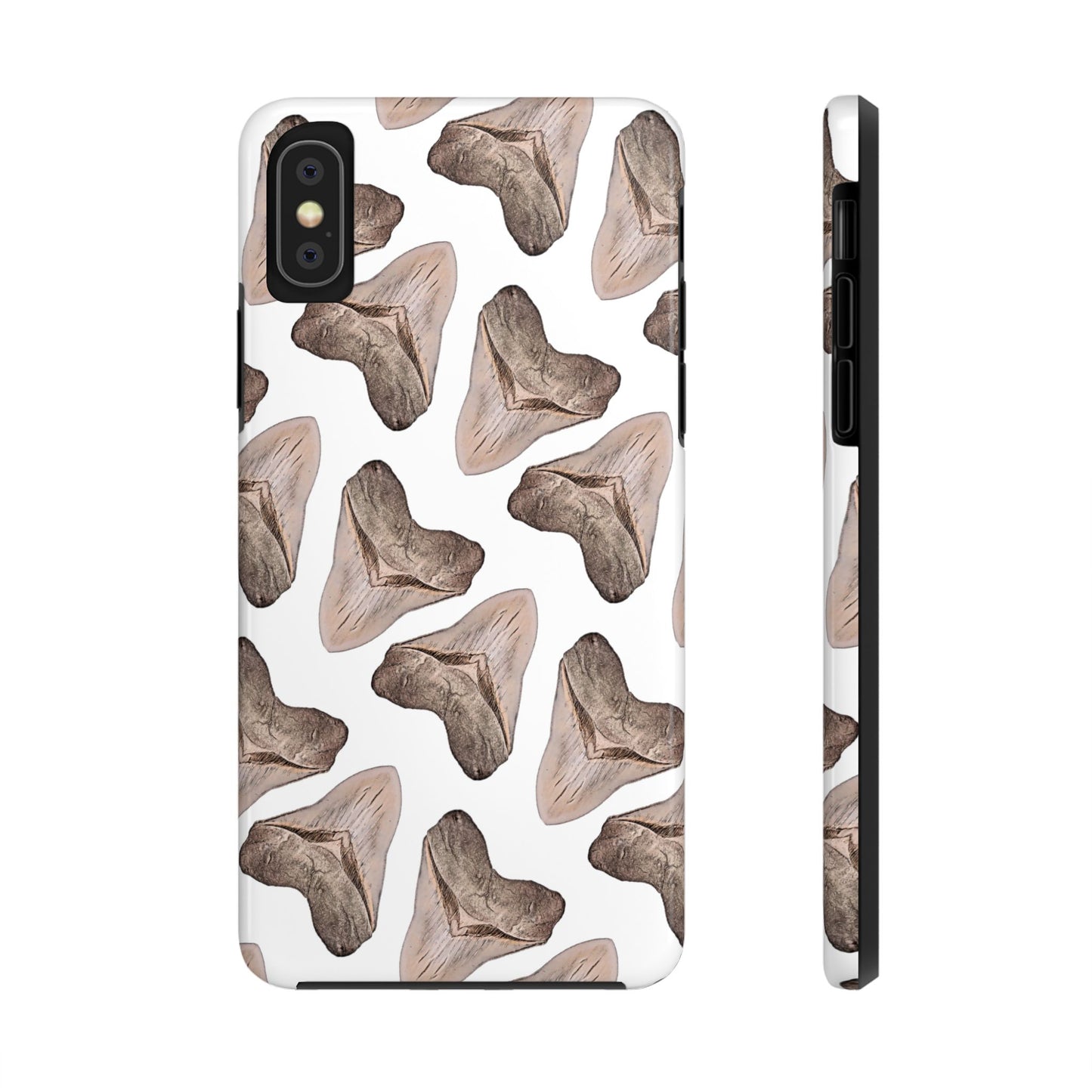 Megalodon Tooth Pattern iPhone X Tough Phone Case