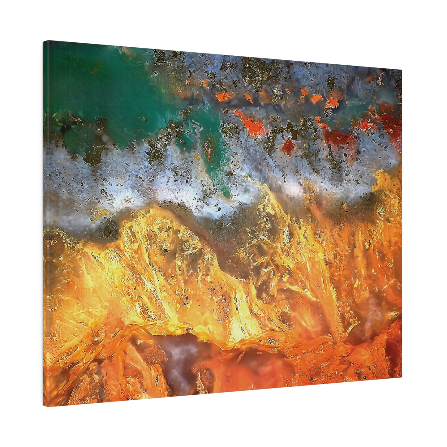 Flame Agate Canvas Print Wall Art Décor