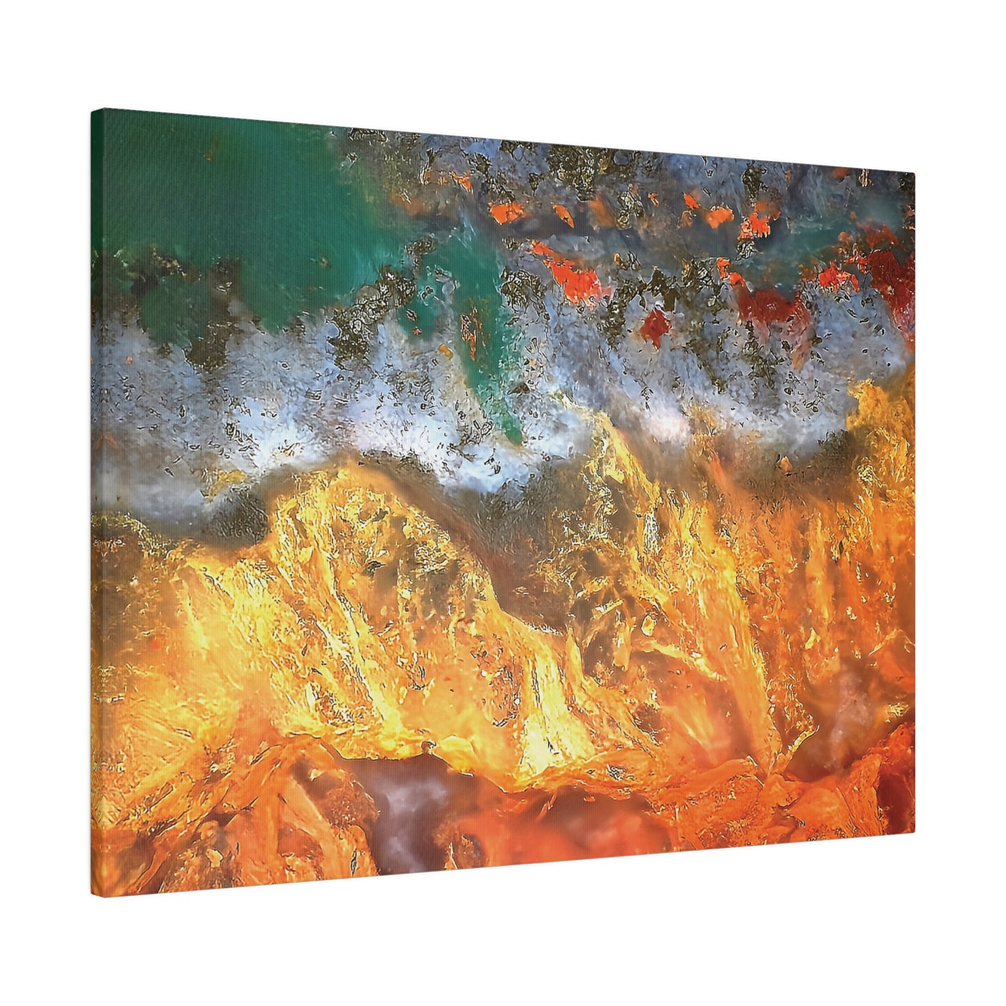 Flame Agate Canvas Print Wall Art Décor