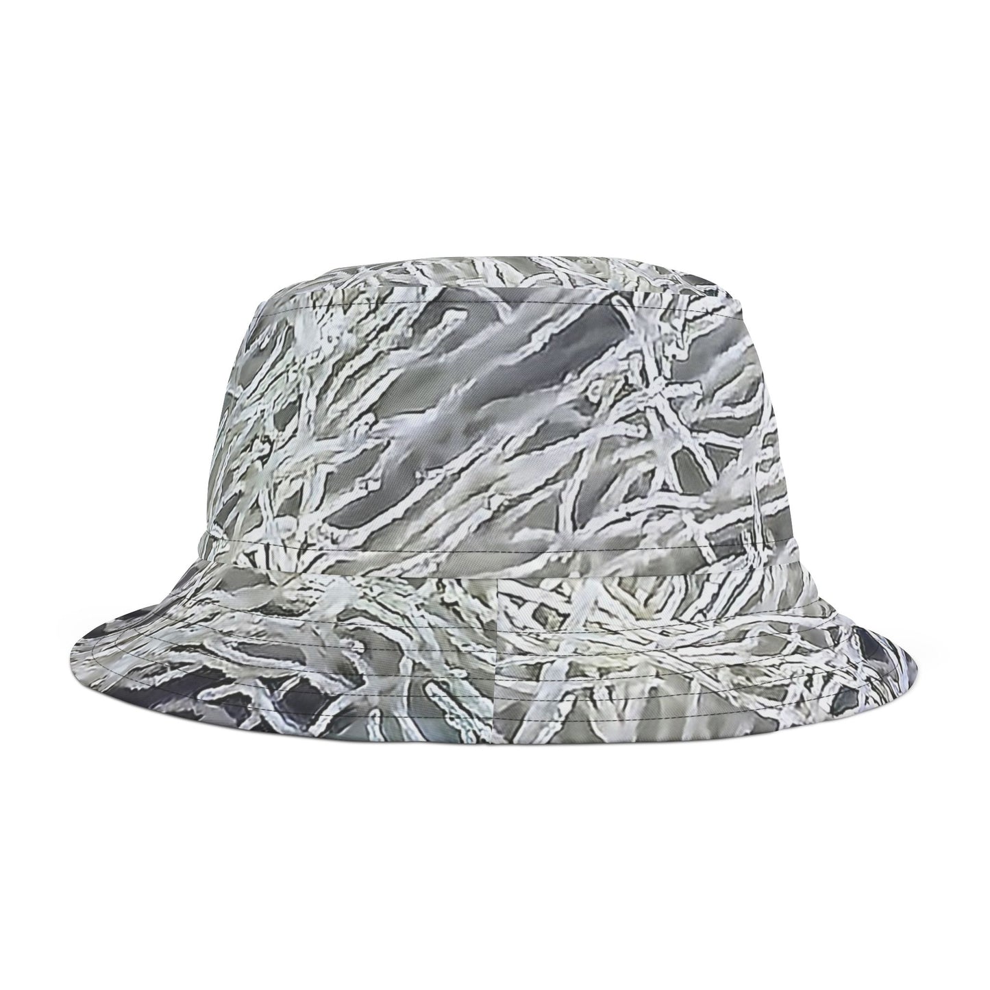 Rock Art-Inspired Floppy Bucket Hat –Plume Agate- Unique Tie-Dye Ish Design