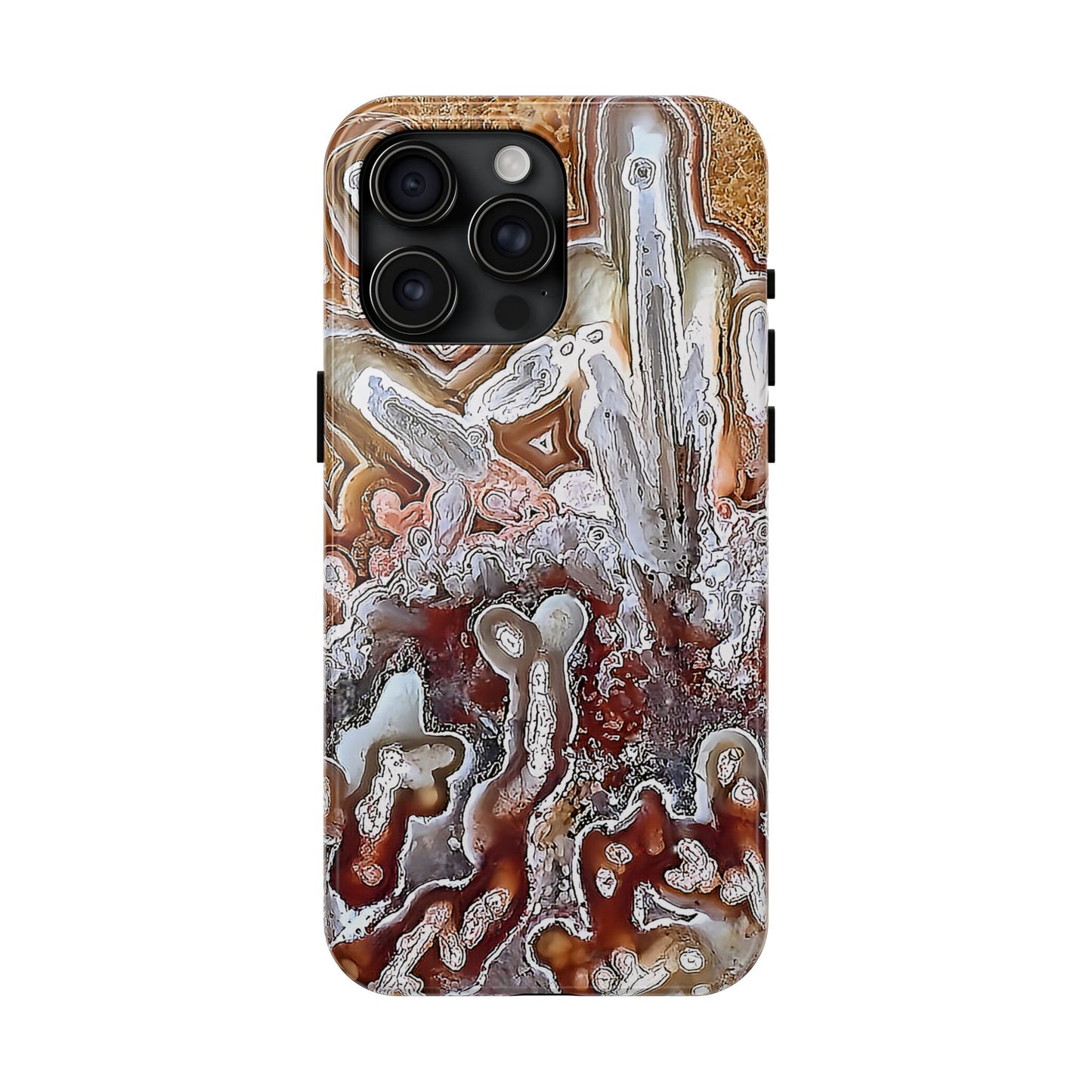 Lacey Agate iPhone 15 Tough Phone Case