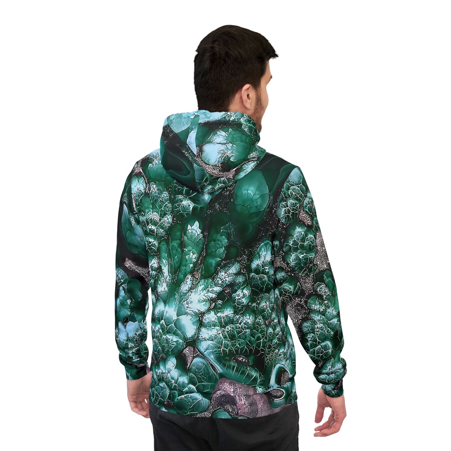 Vibrant rock art hoodies – Unique unisex custom hooded sweatshirt with a colorful malachite tie dye like patterns for men and women