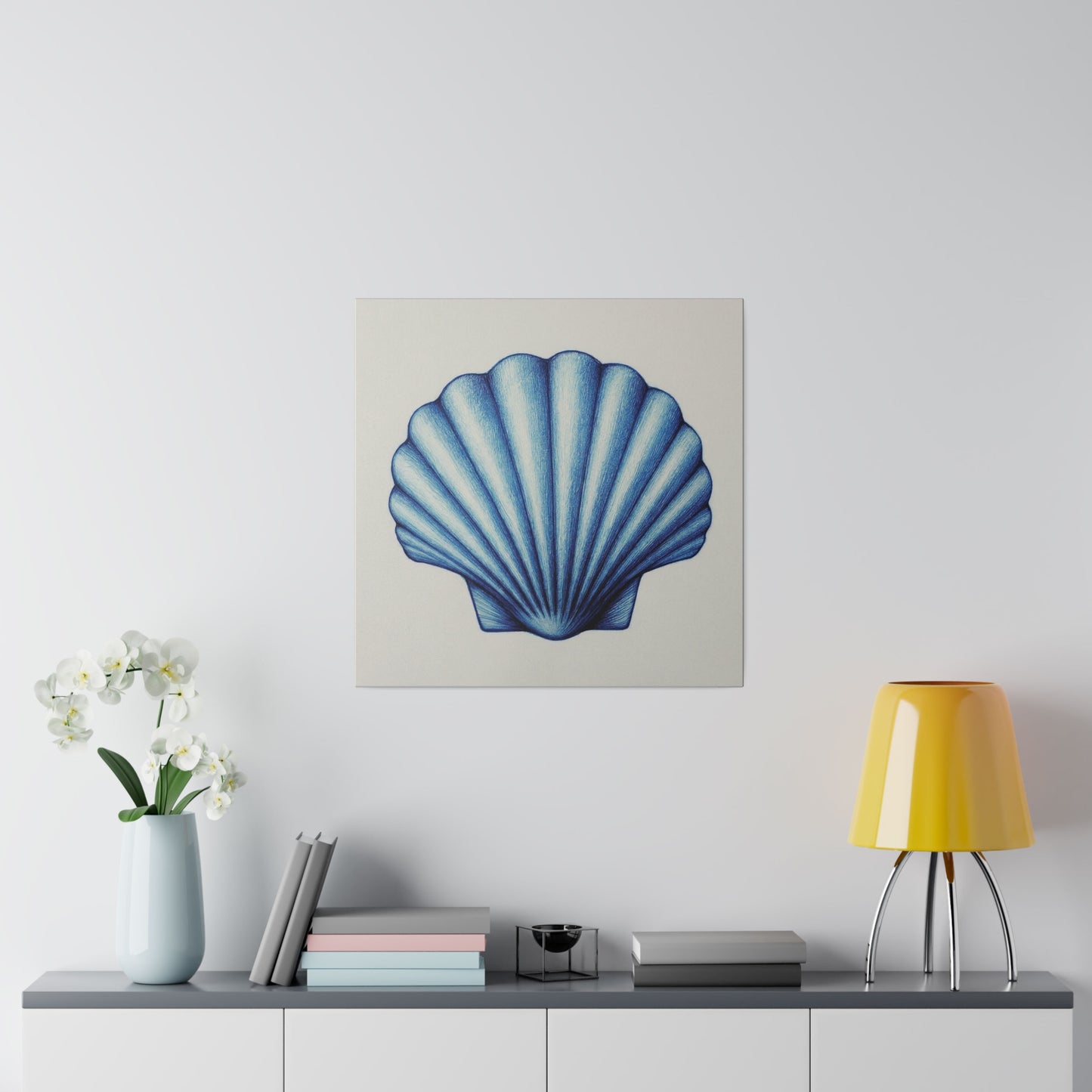 Pectin Seashell Canvas Print Wall Art Décor, Beach Décor