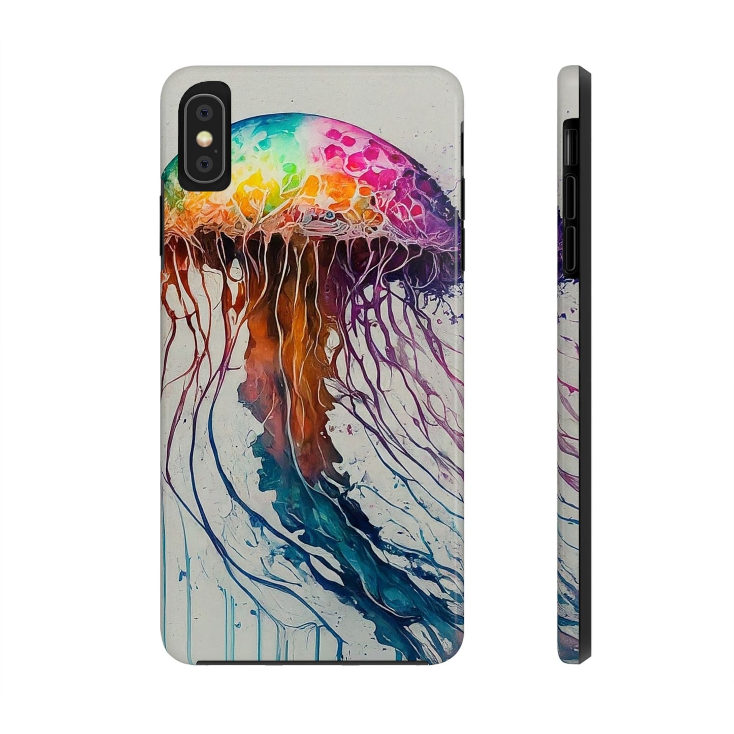 Water Color Jellyfish iPhone X Tough Phone Case