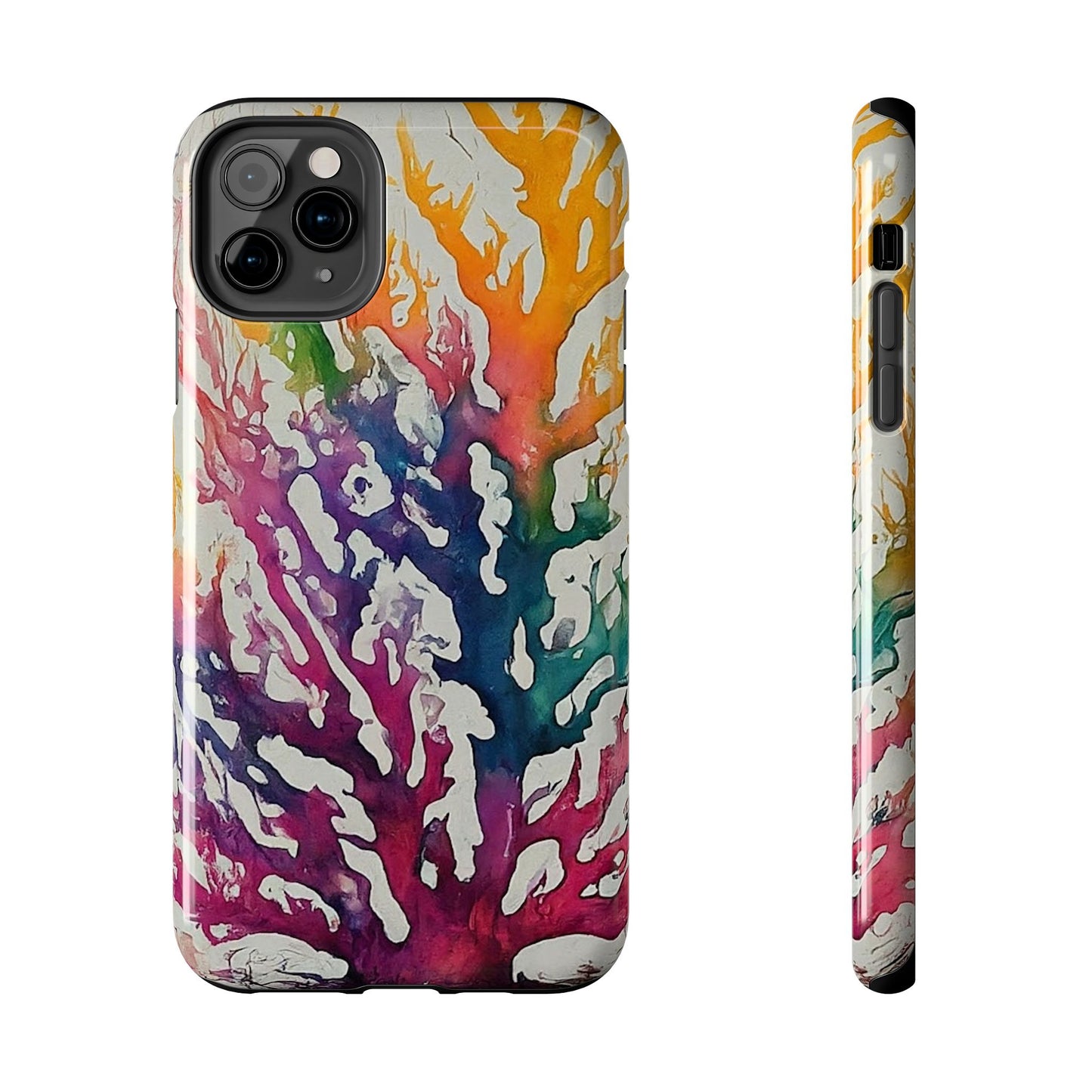 Water color Coral iPhone 11 Tough Phone Case