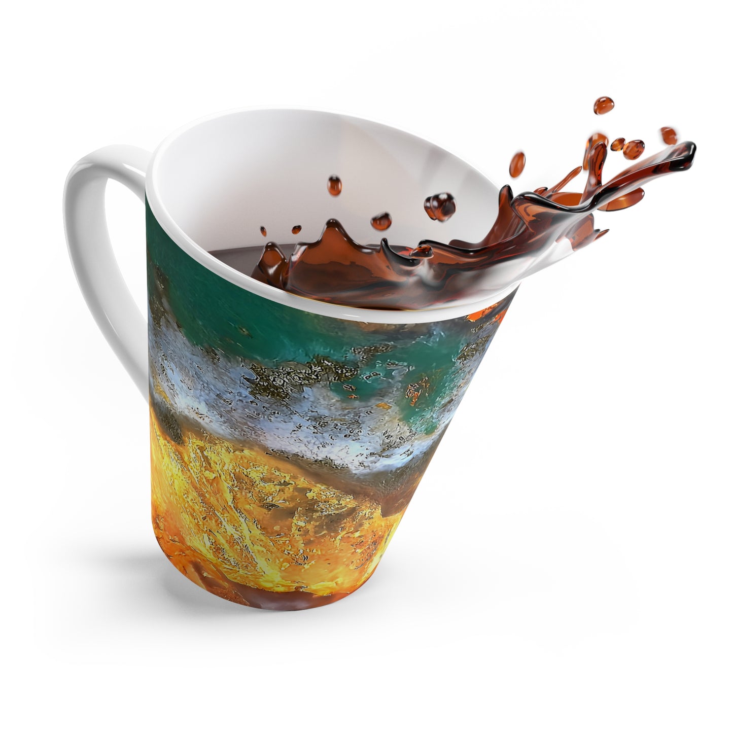 Flame Agate Coffee Cup