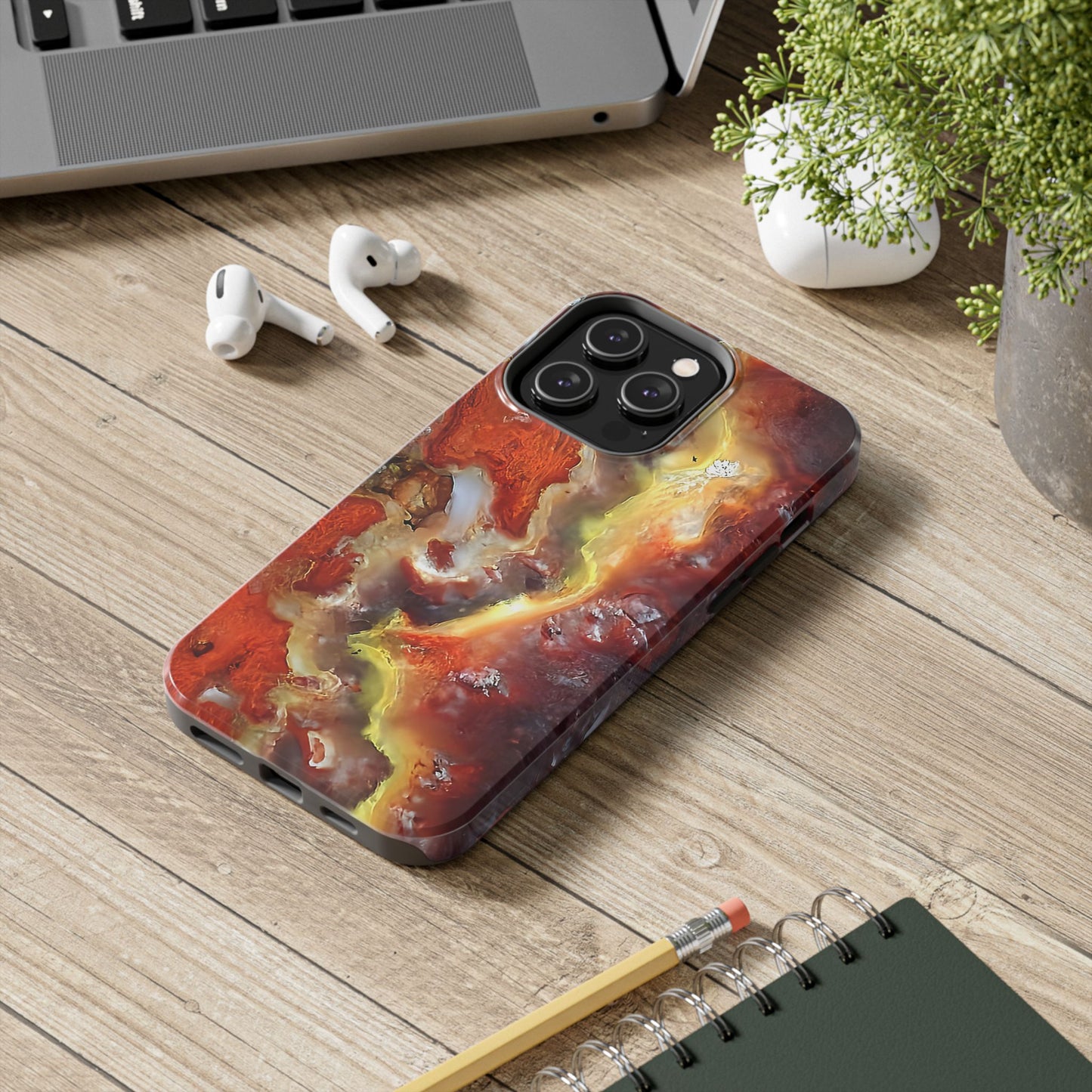 Wildfire Hyalite Bubble Opal iPhone 14 Tough Phone Case