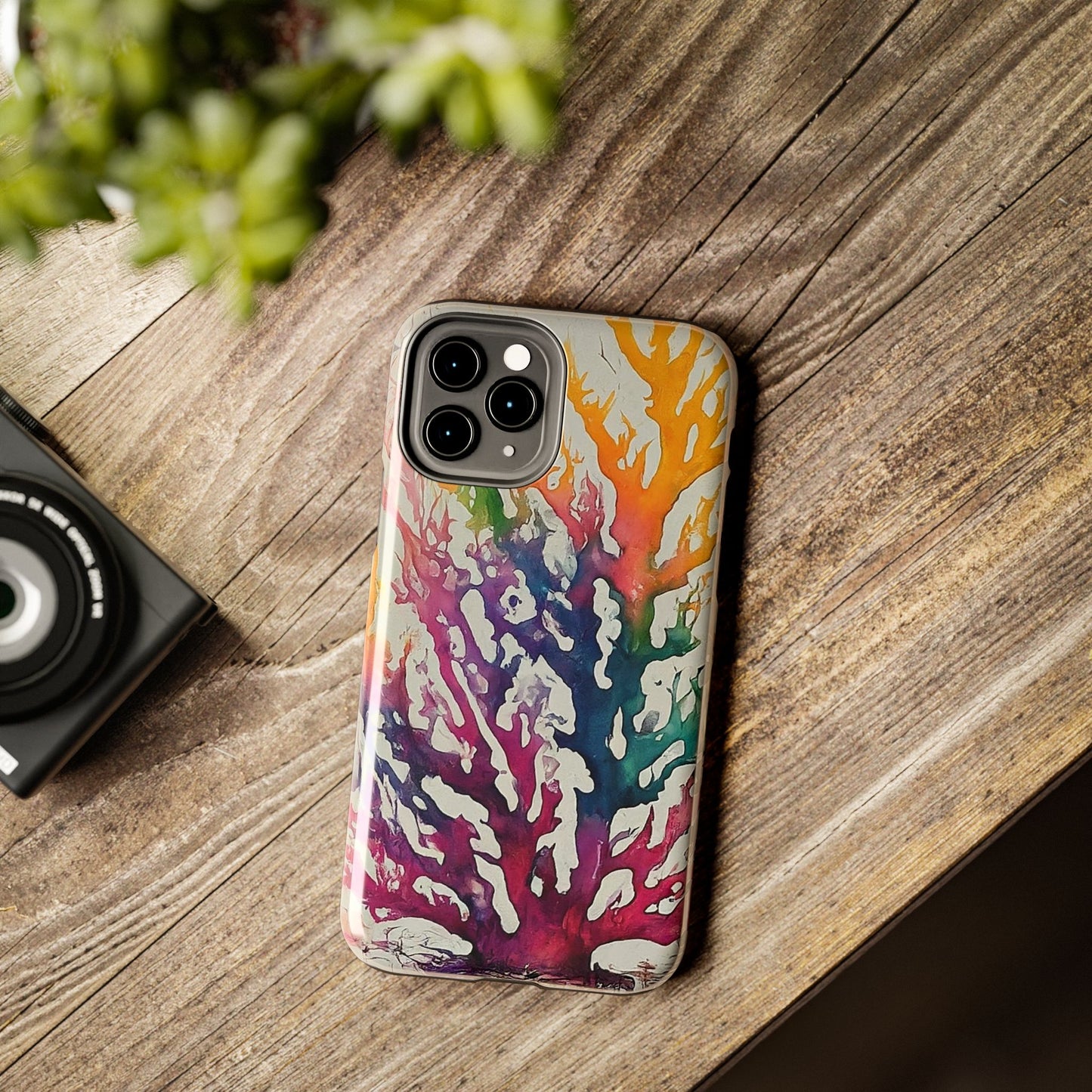 Water color Coral iPhone 11 Tough Phone Case