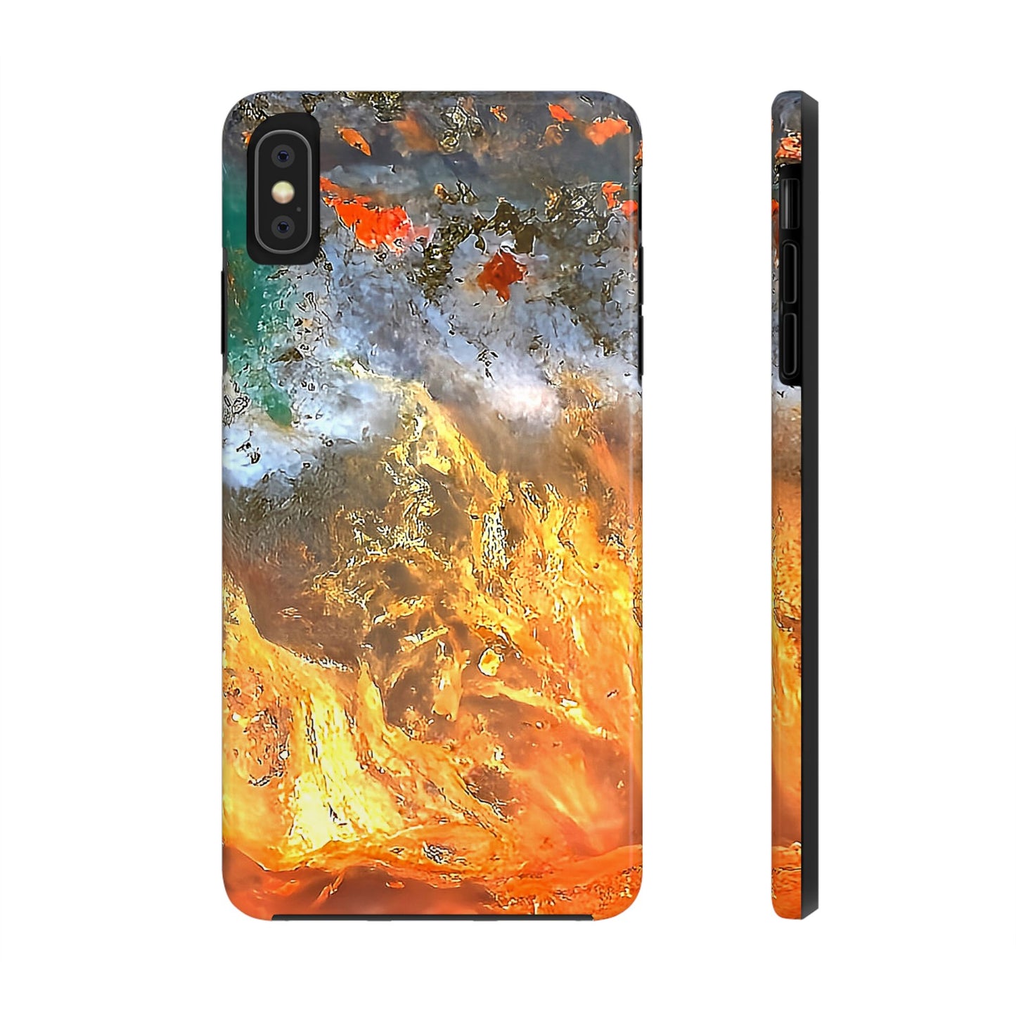 Flame Agate iPhone X Tough Phone Case