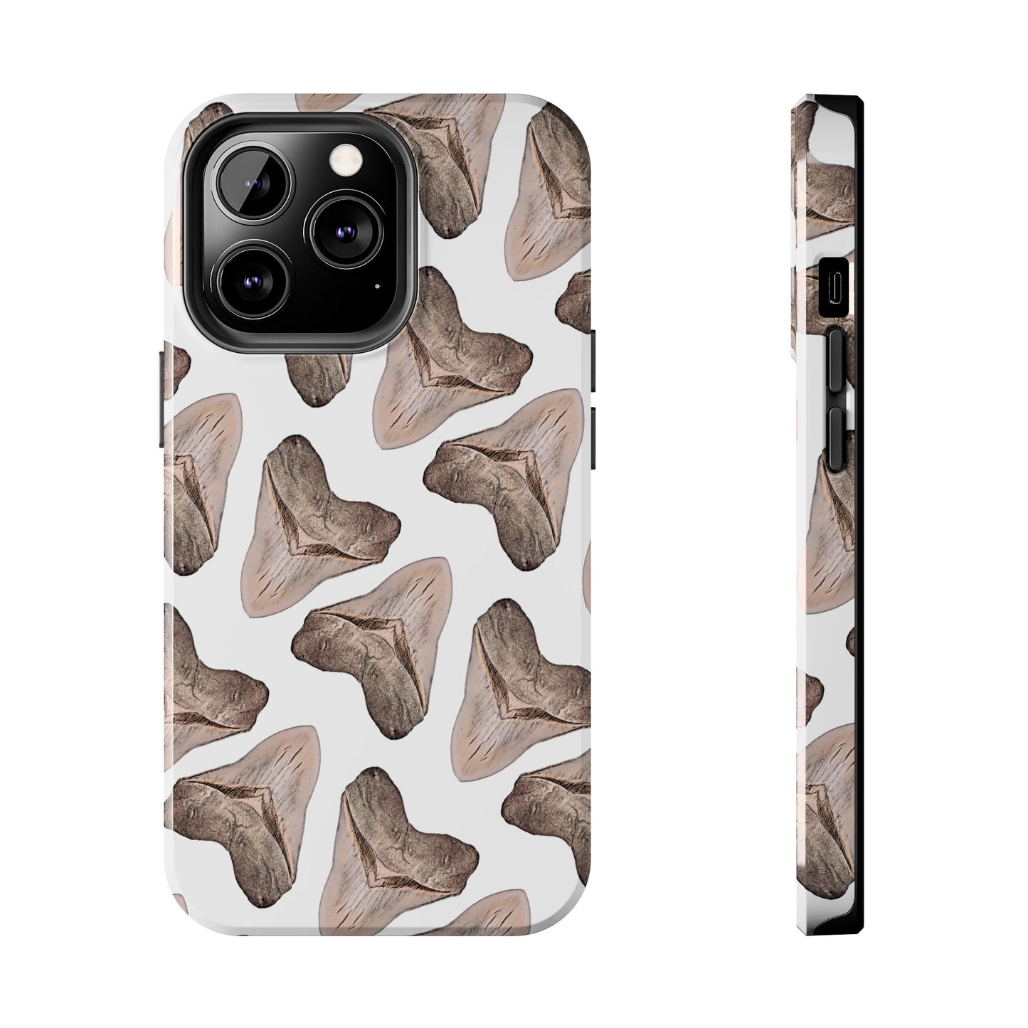 Megalodon Tooth Pattern iPhone 13 Tough Phone Case