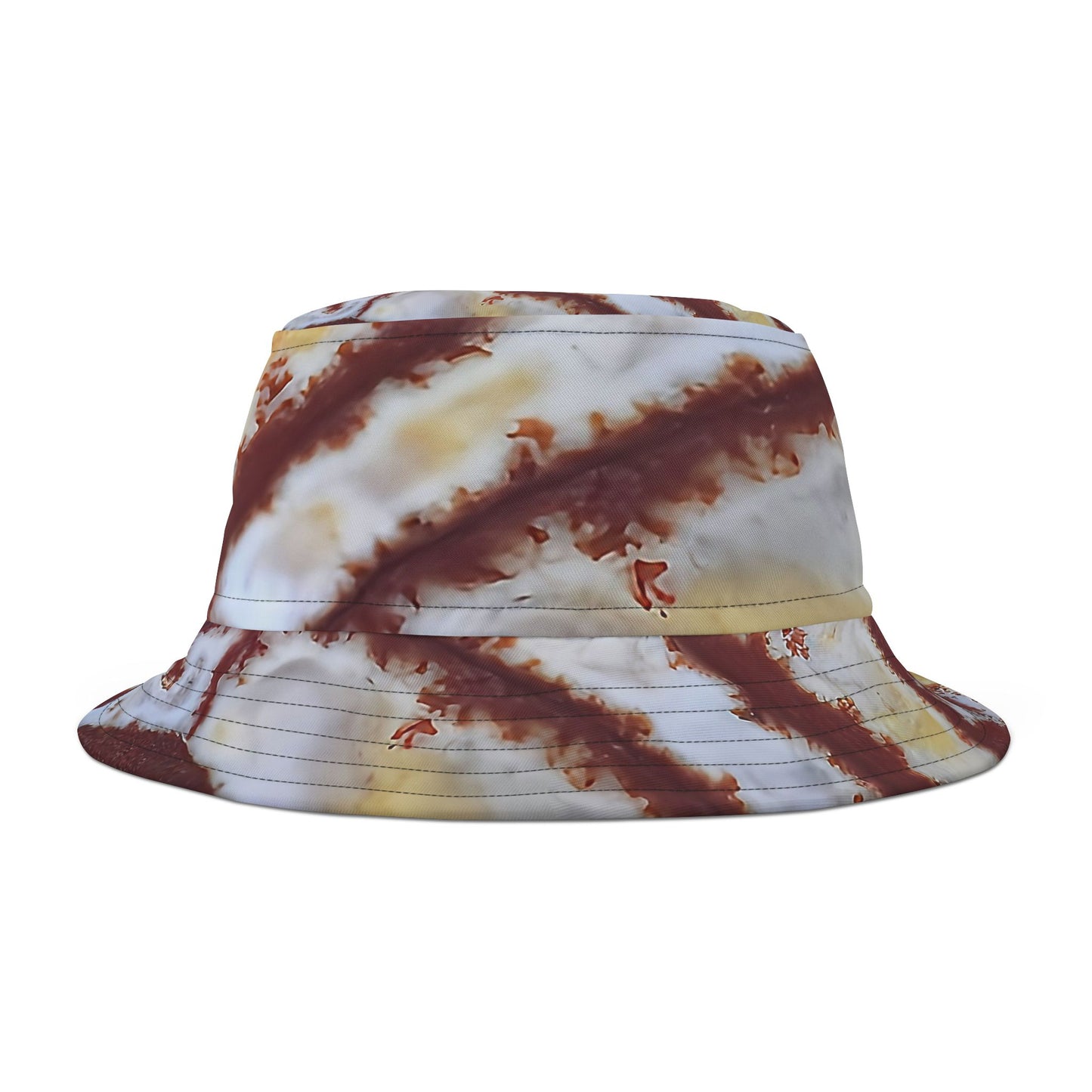 Rock Art-Inspired Floppy Bucket Hat – Dendritic Jasper- Unique Tie-Dye Ish Design