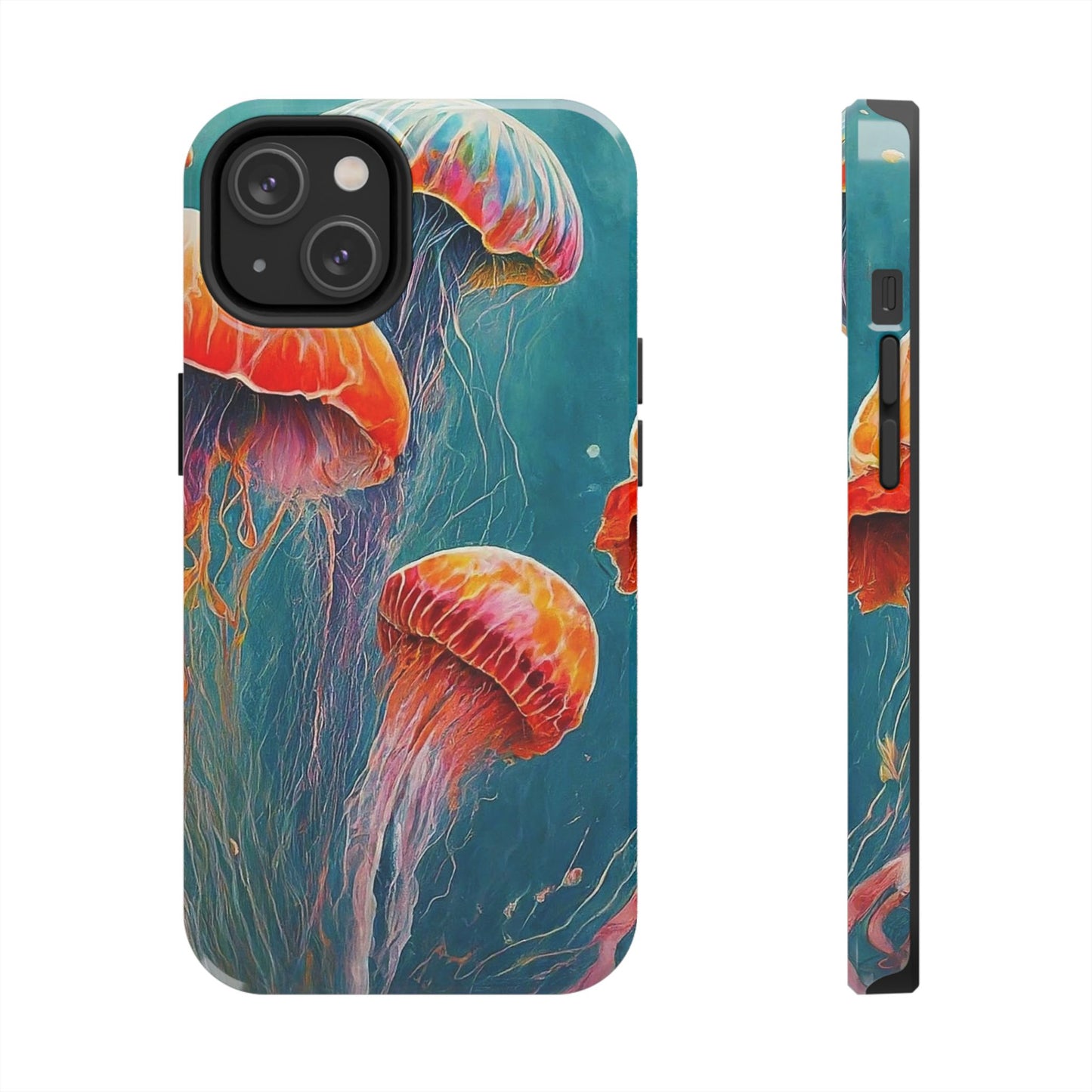 Multi Jellyfish iPhone 14 Tough Phone Case