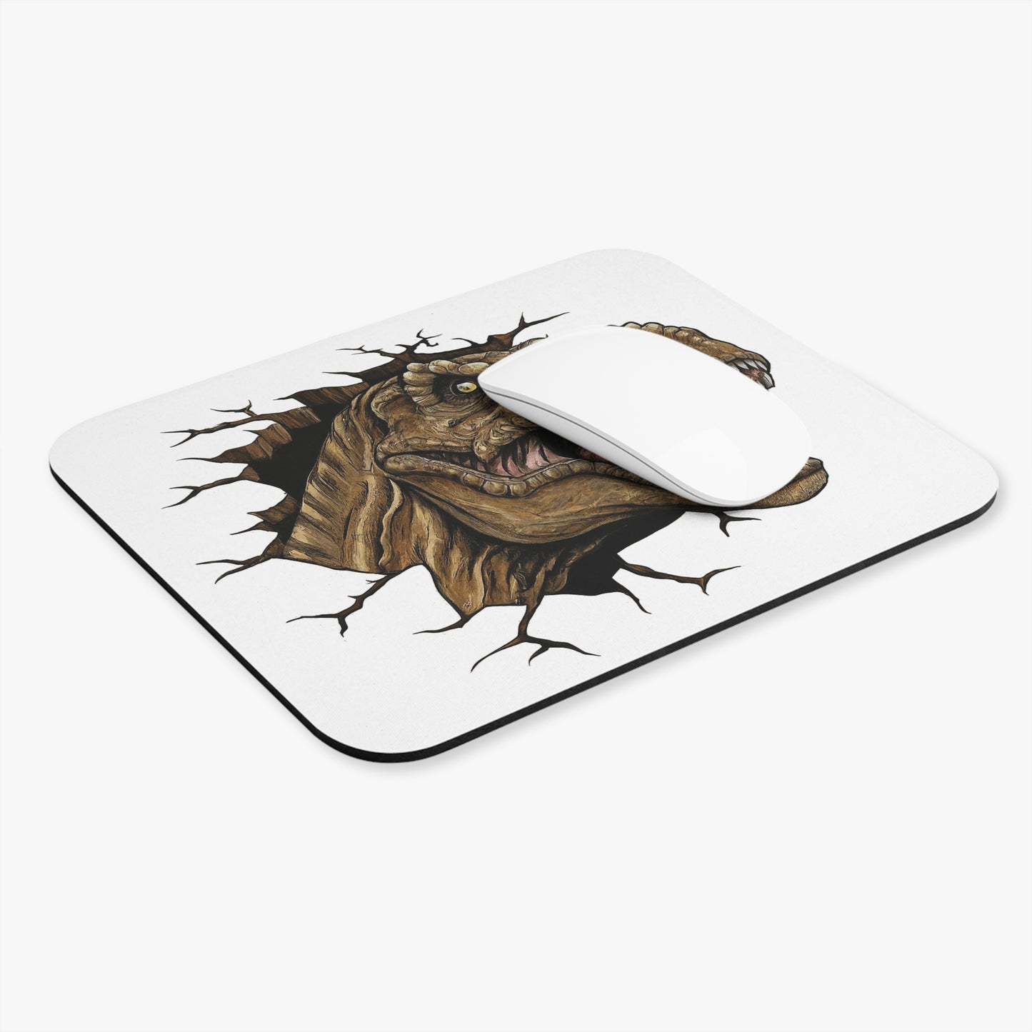 Dinosaur Mouse Pad - T-Rex Bursting Through The Surface Design