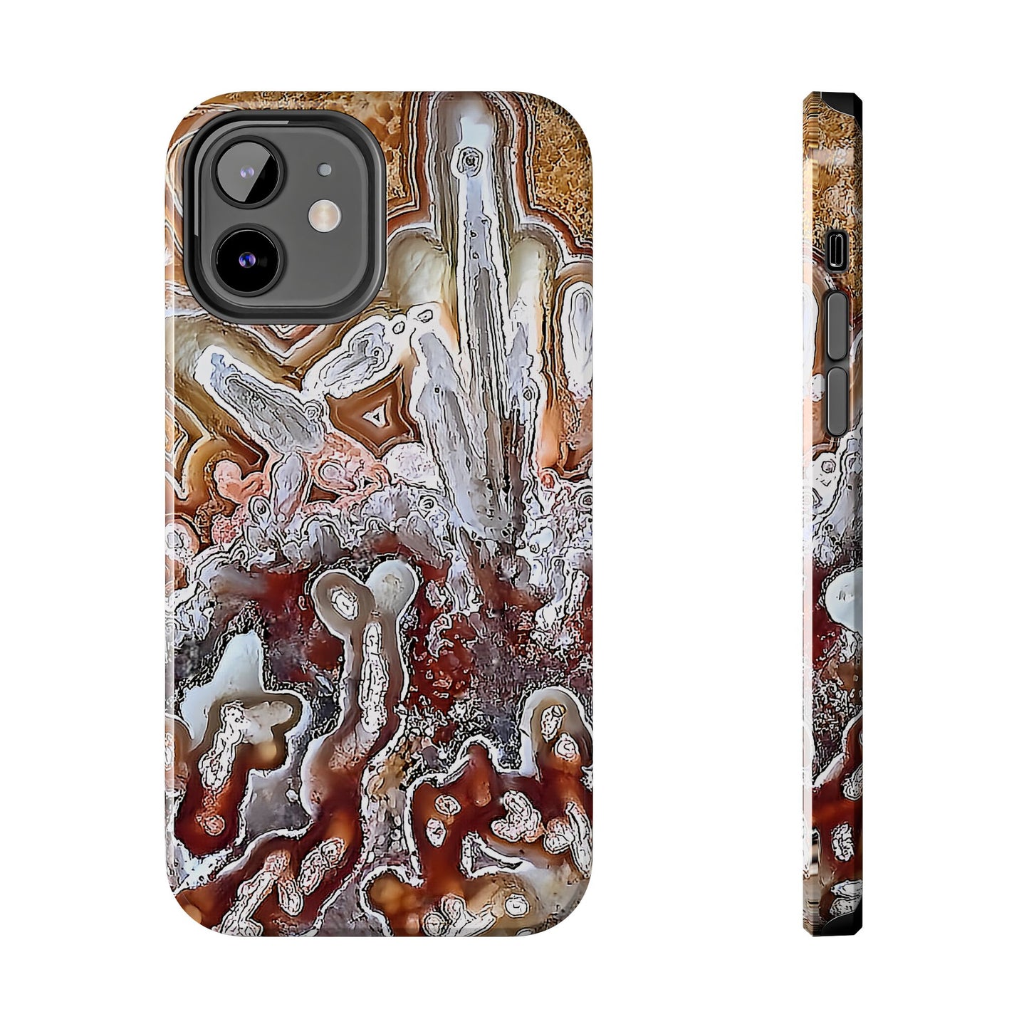 Lacey Agate iPhone 12 Tough Phone Case