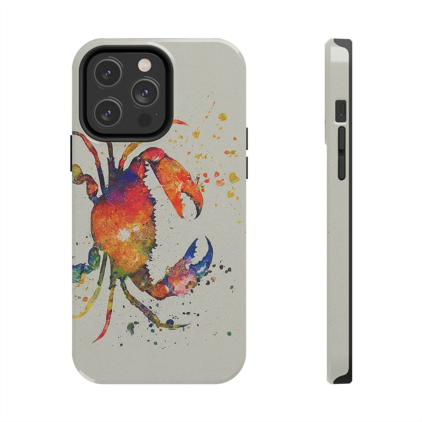 Water Color Crab iPhone 14 Tough Phone Case