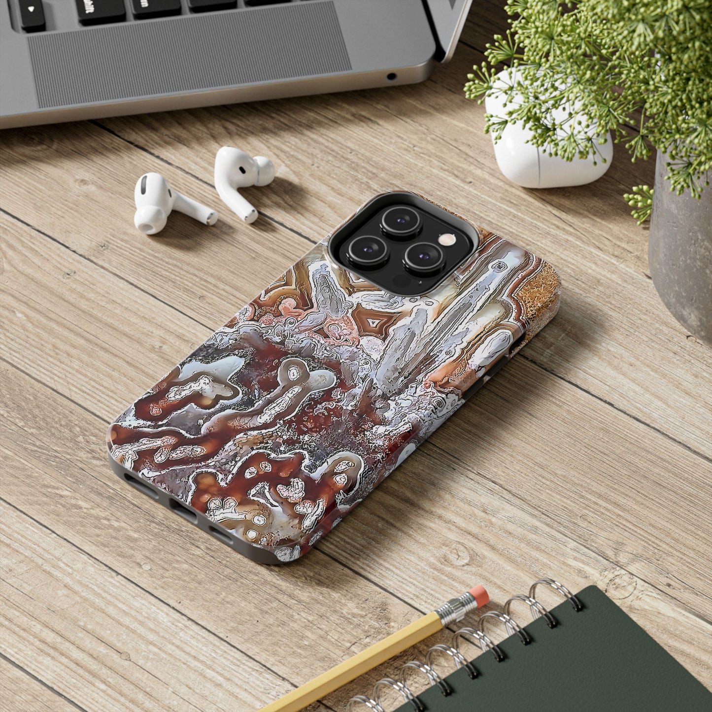 Lacey Agate iPhone 14 Tough Phone Case