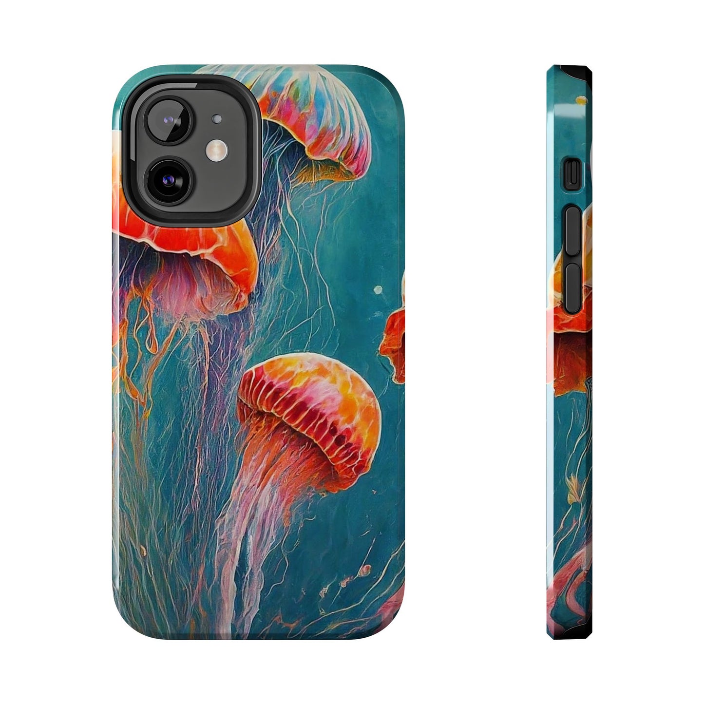 Multi Jellyfish iPhone 12 Tough Phone Case