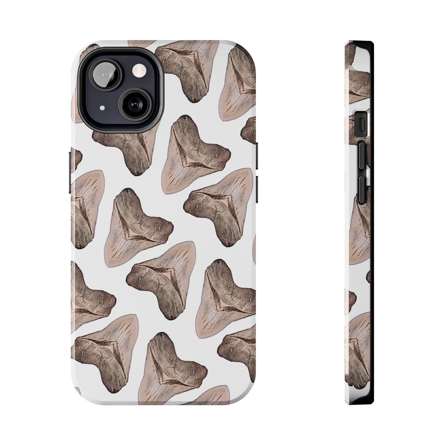 Megalodon Tooth Pattern iPhone 13 Tough Phone Case