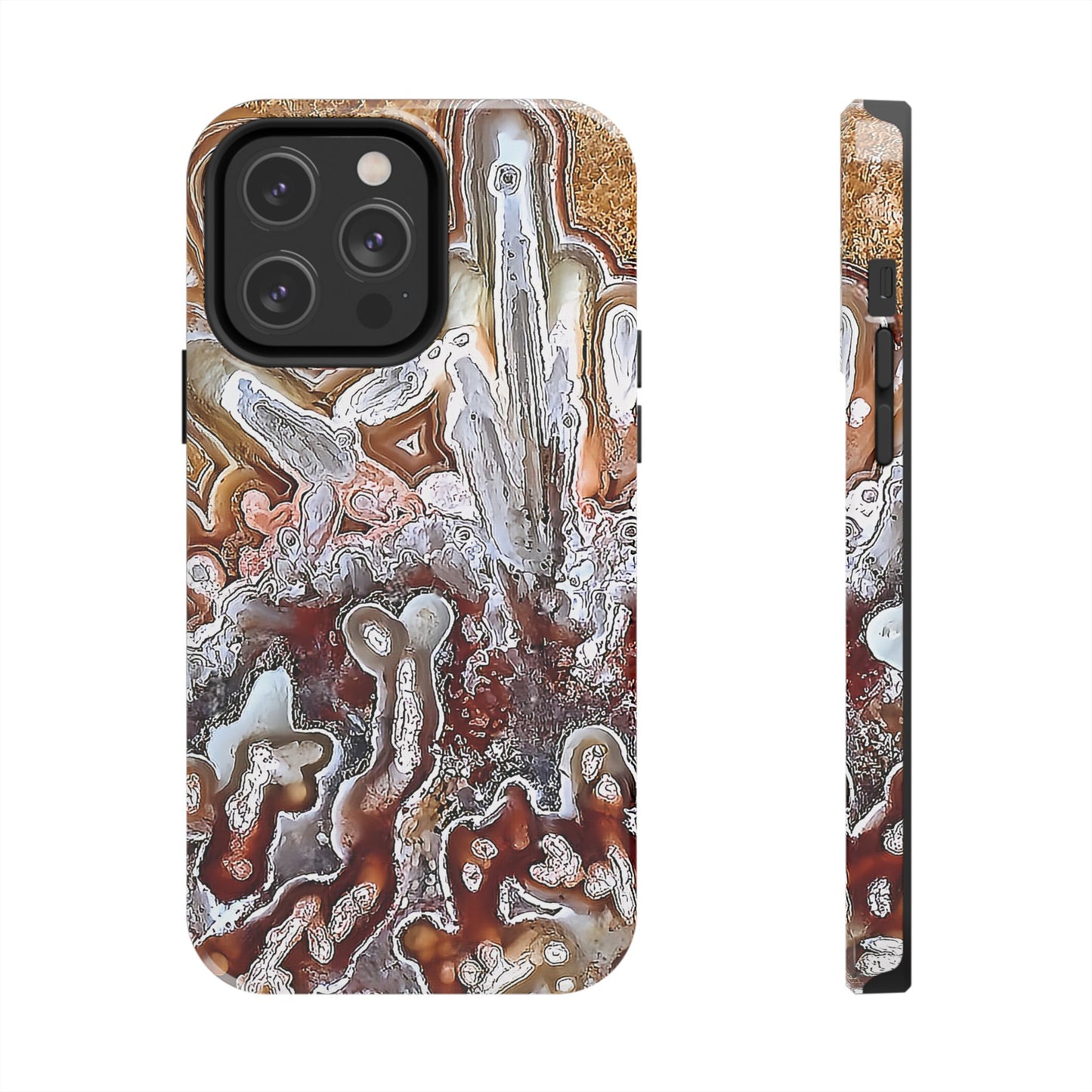 Lacey Agate iPhone 14 Tough Phone Case