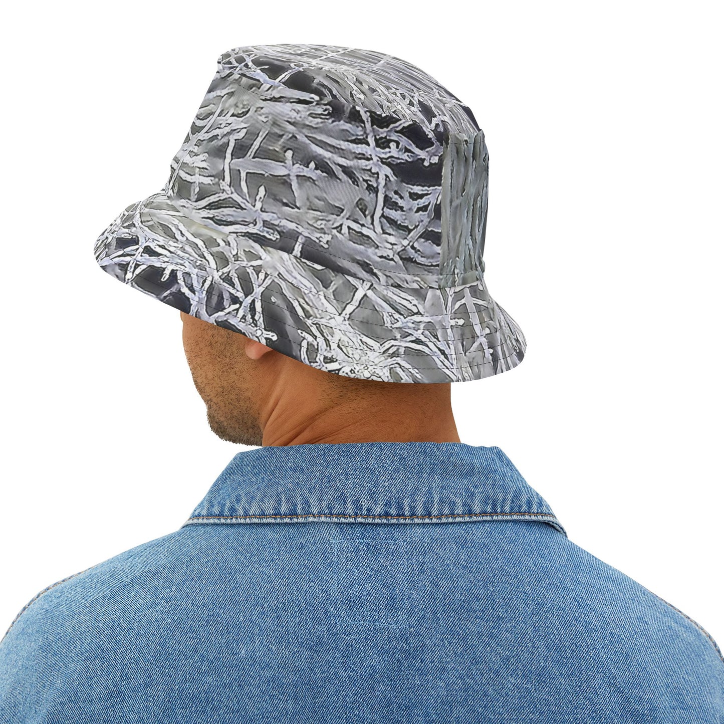 Rock Art-Inspired Floppy Bucket Hat –Plume Agate- Unique Tie-Dye Ish Design