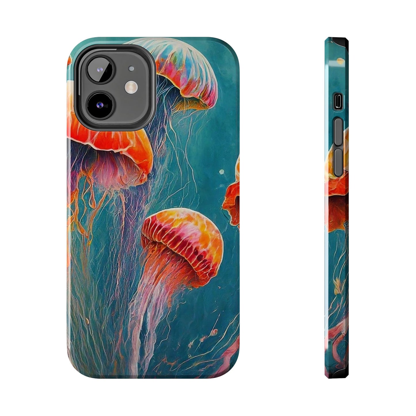 Multi Jellyfish iPhone 12 Tough Phone Case